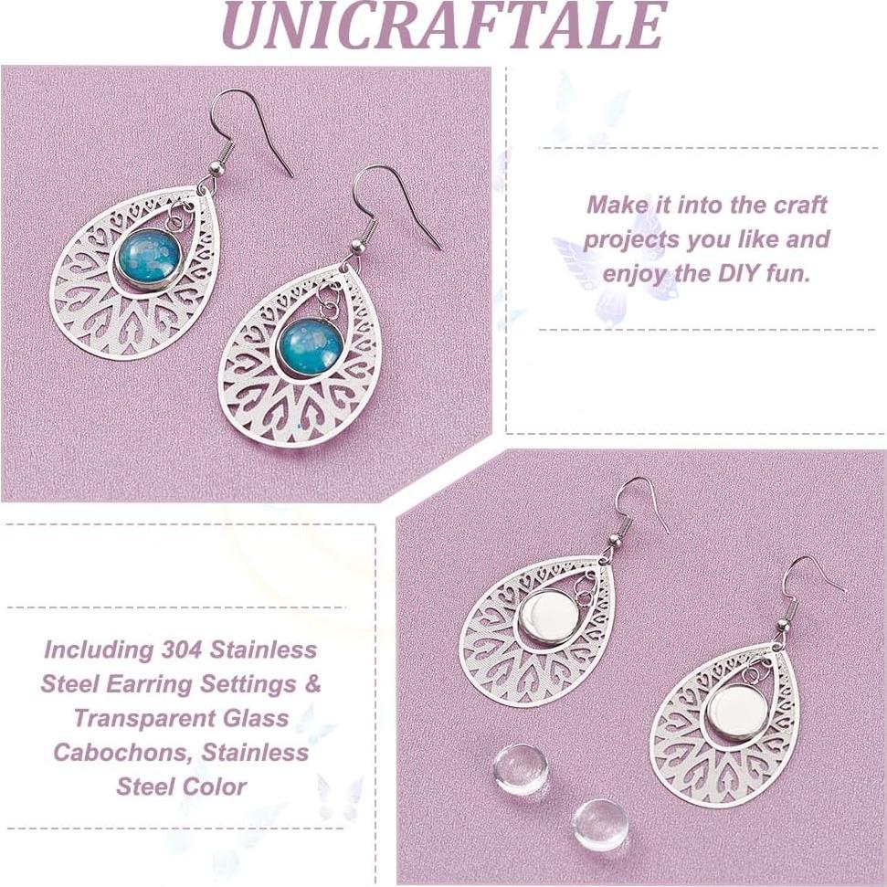 Kit de Fabricación de Pendientes Colgantes UNICRAFTALE 30 Sets