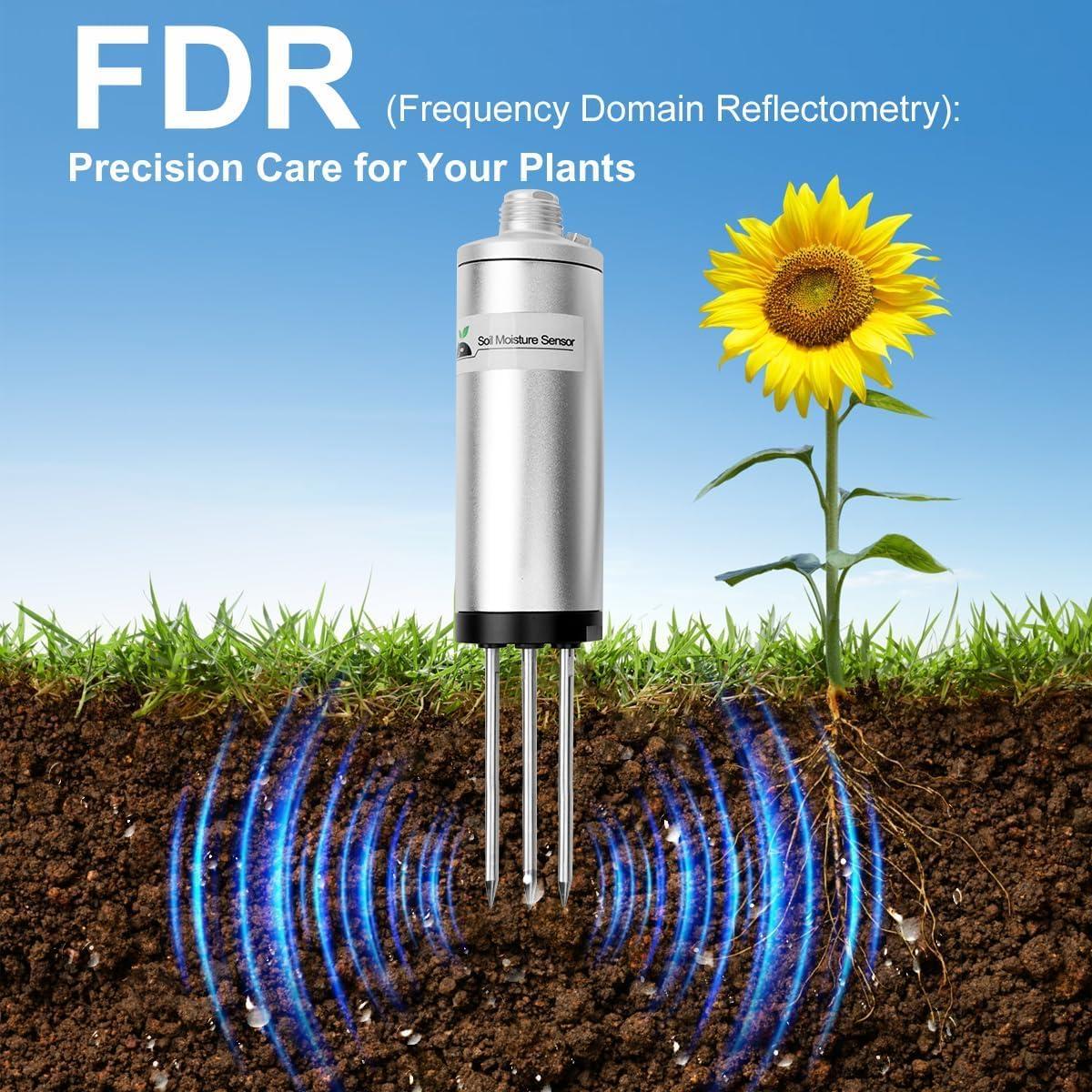 Medidor de Humedad del Suelo VODESON FDR - Pantalla LCD, 30,000 Registros