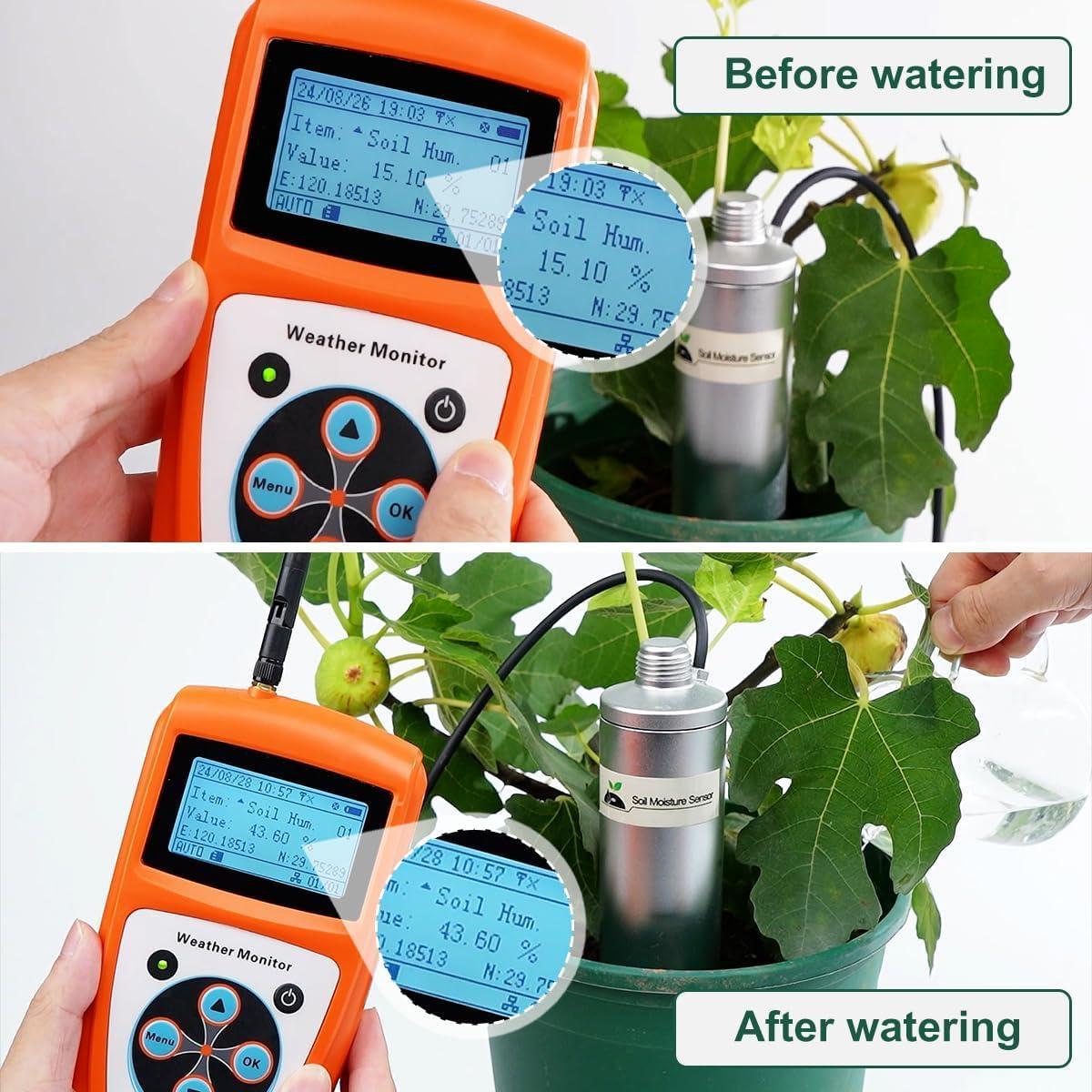 Medidor de Humedad del Suelo VODESON FDR - Pantalla LCD, 30,000 Registros