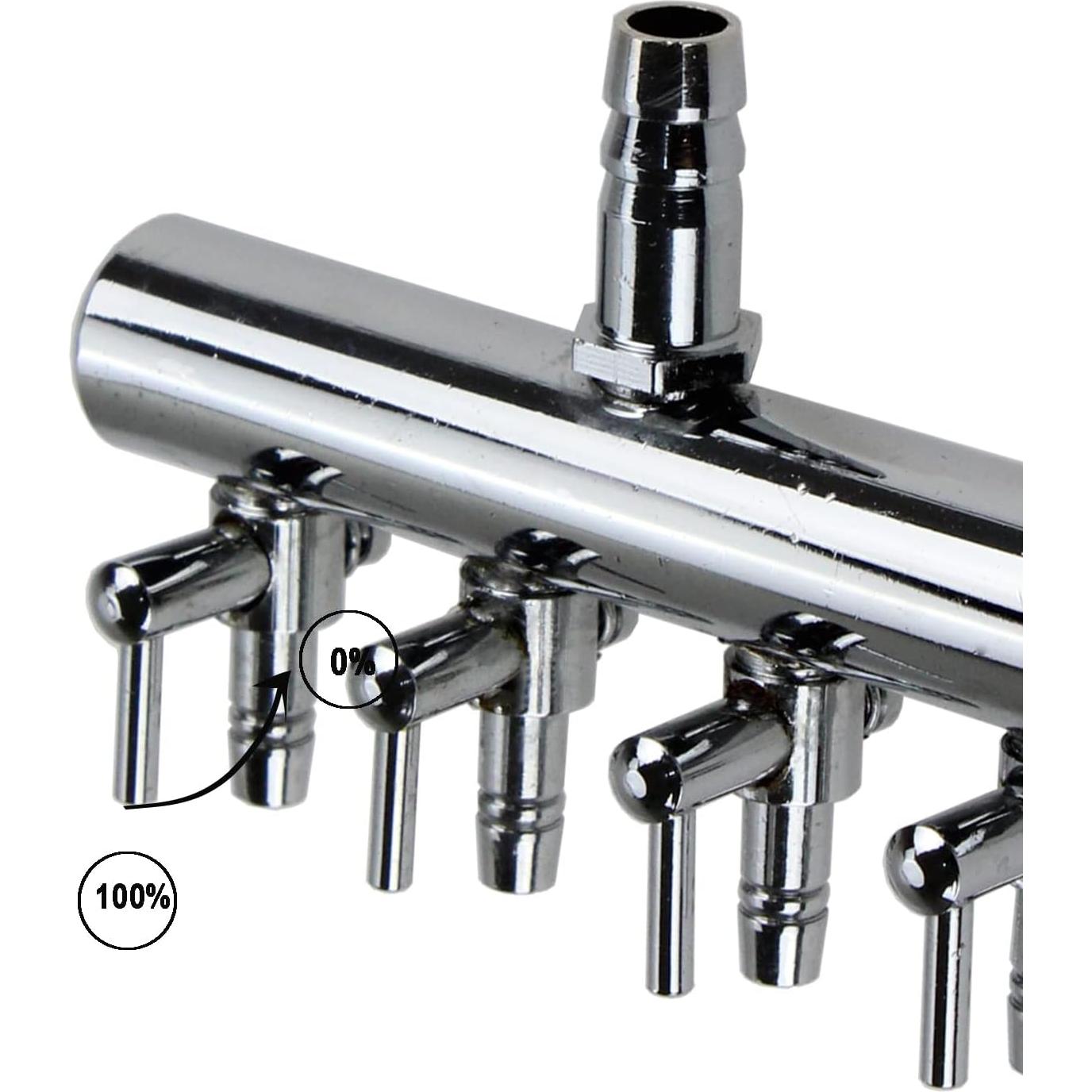 Válvula de Control de Aire AQUANEAT para Acuario 4 Vías