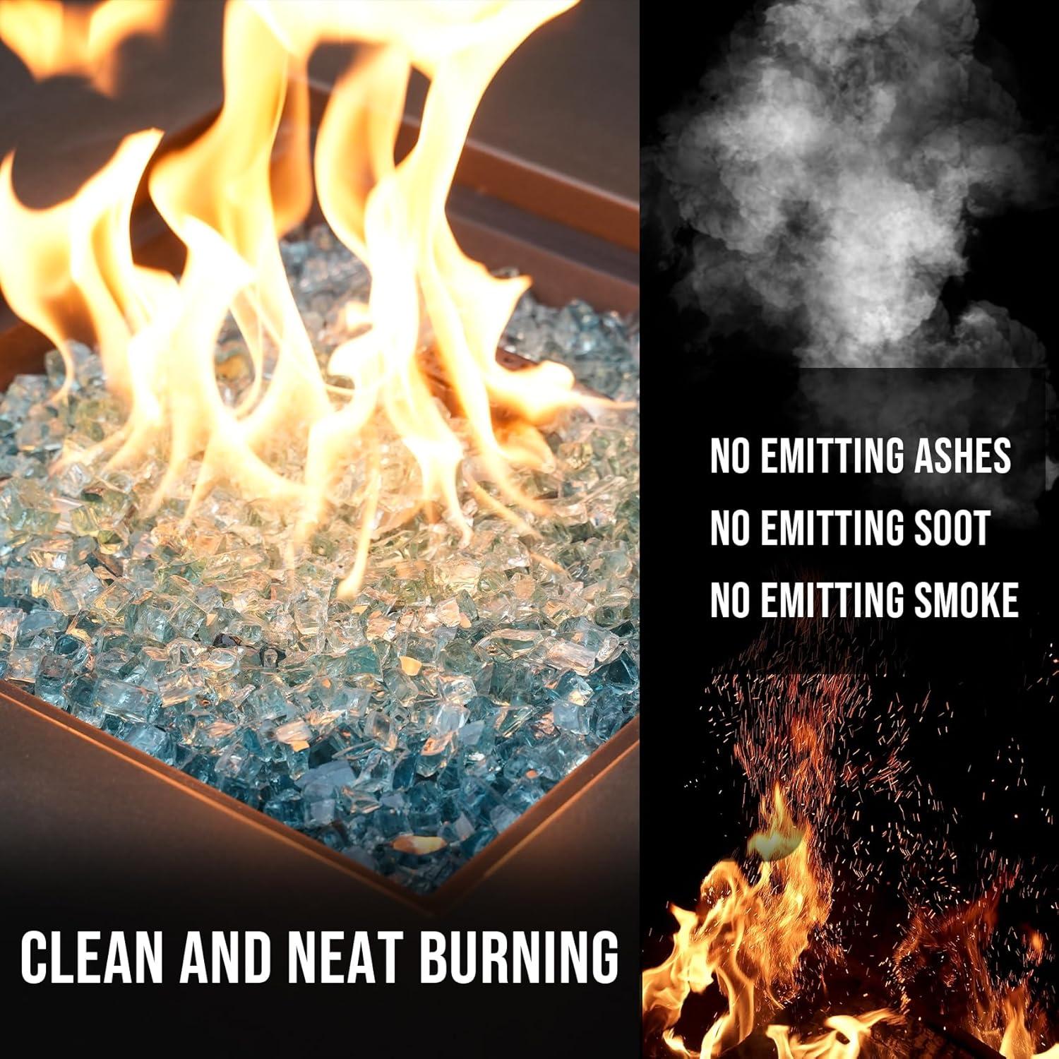 Vidrio de Fuego Skyflame 4.59 kg Azul Aqua Brillante 1.27 cm