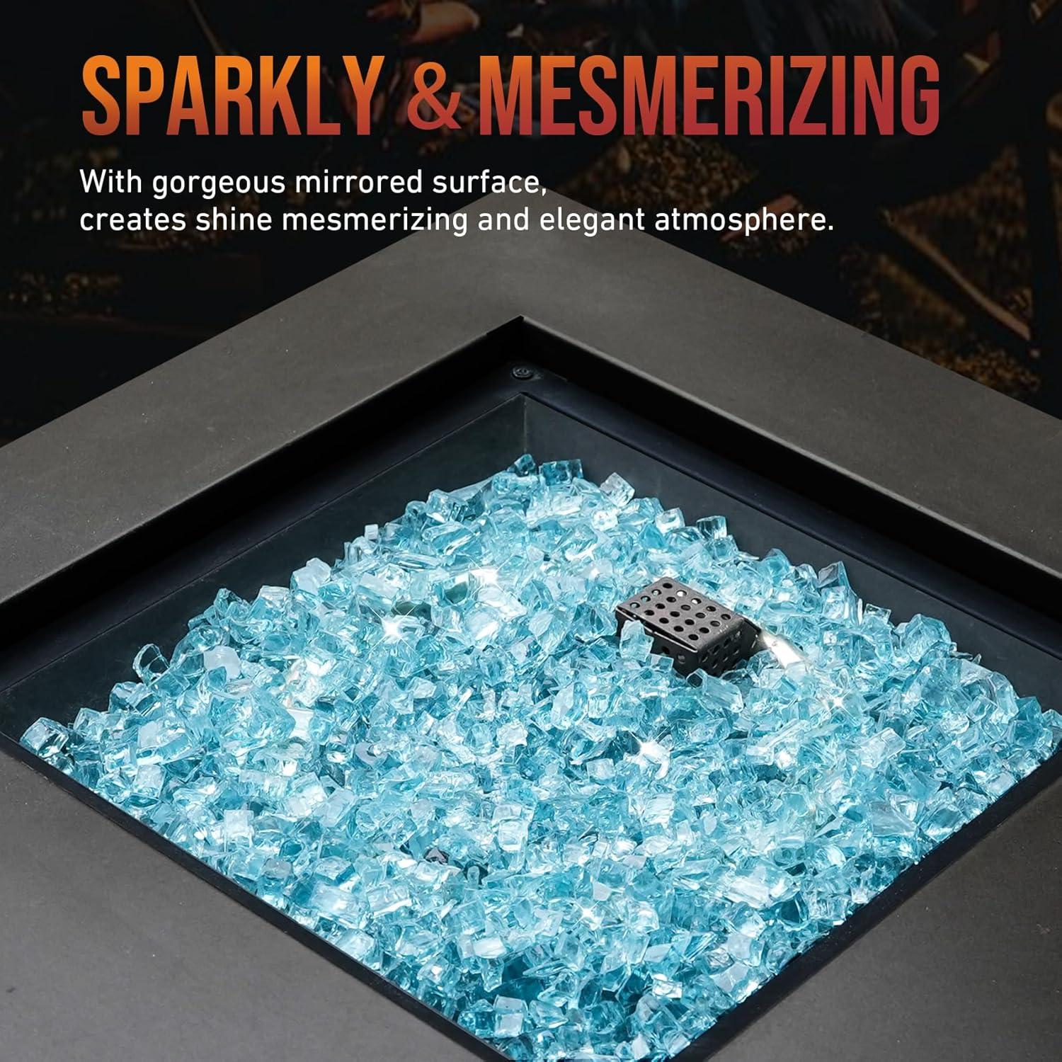 Vidrio de Fuego Skyflame 4.59 kg Azul Aqua Brillante 1.27 cm