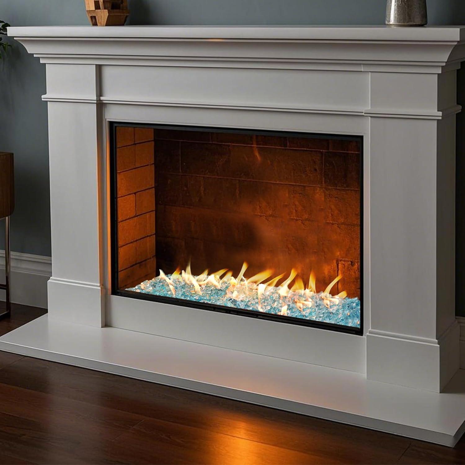 Vidrio de Fuego Skyflame 4.59 kg Azul Aqua Brillante 1.27 cm