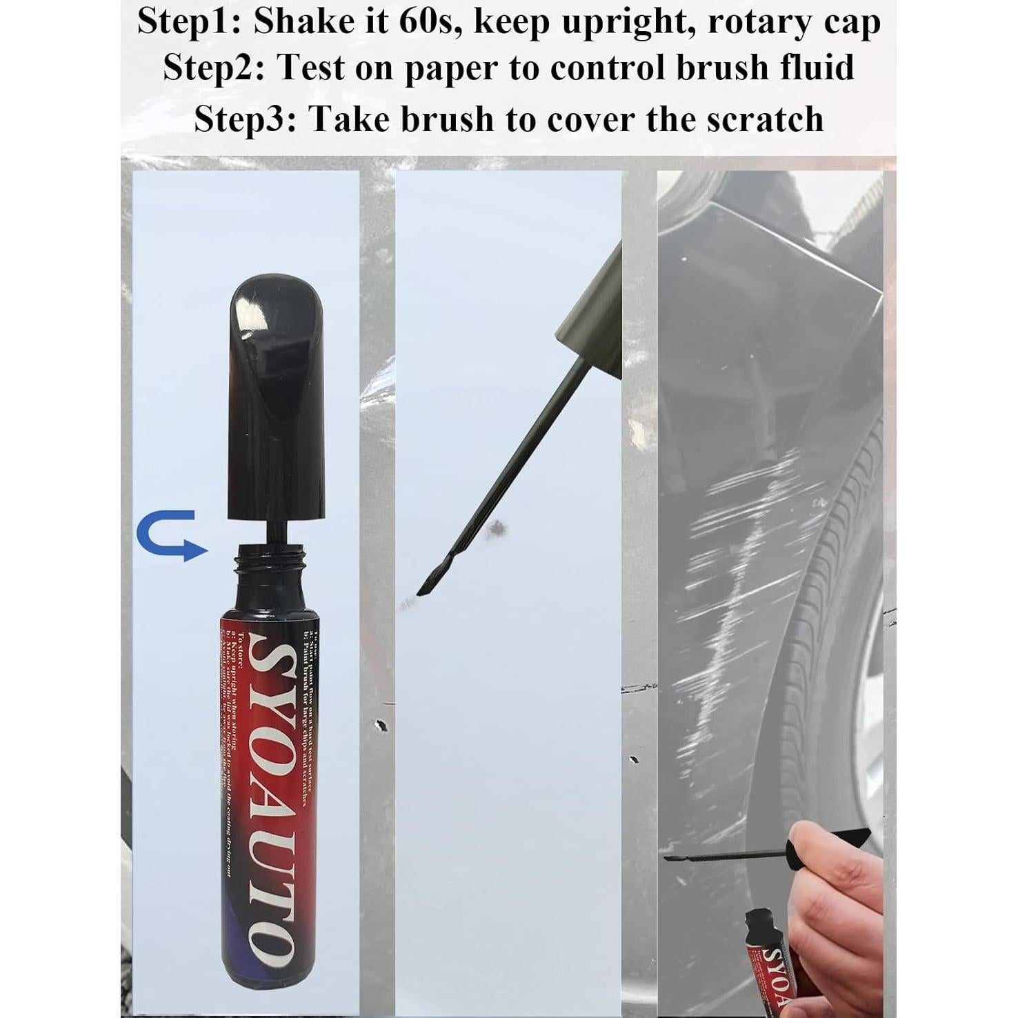 Pintura de Retoque Negra SYOAUTO para Tesla Model Y 3 X S 0.4 oz