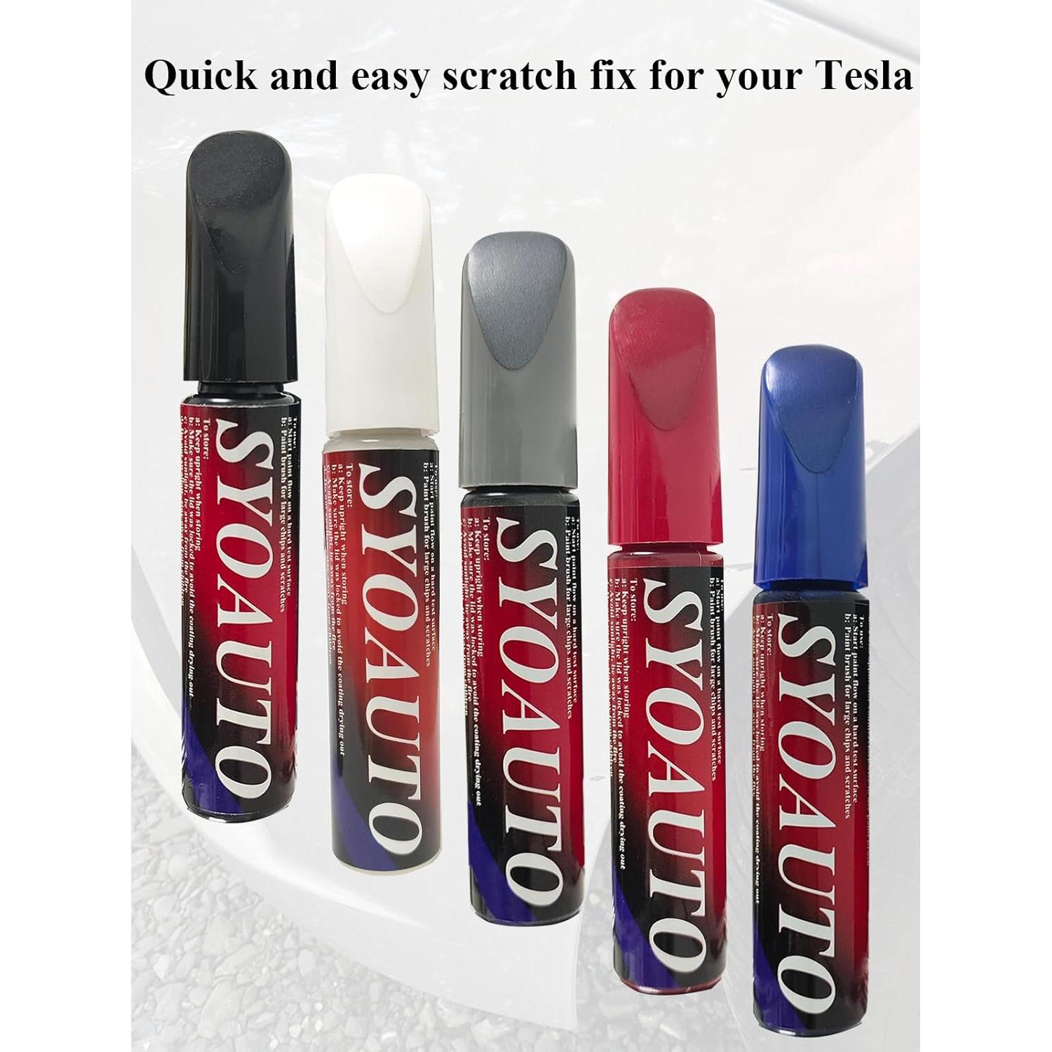 Pintura de Retoque Negra SYOAUTO para Tesla Model Y 3 X S 0.4 oz