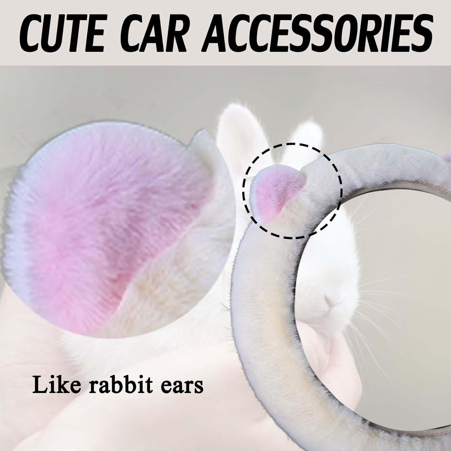 Cubierta de Volante Esponjosa LXPKKIG 38 cm Beige Accesorios Auto