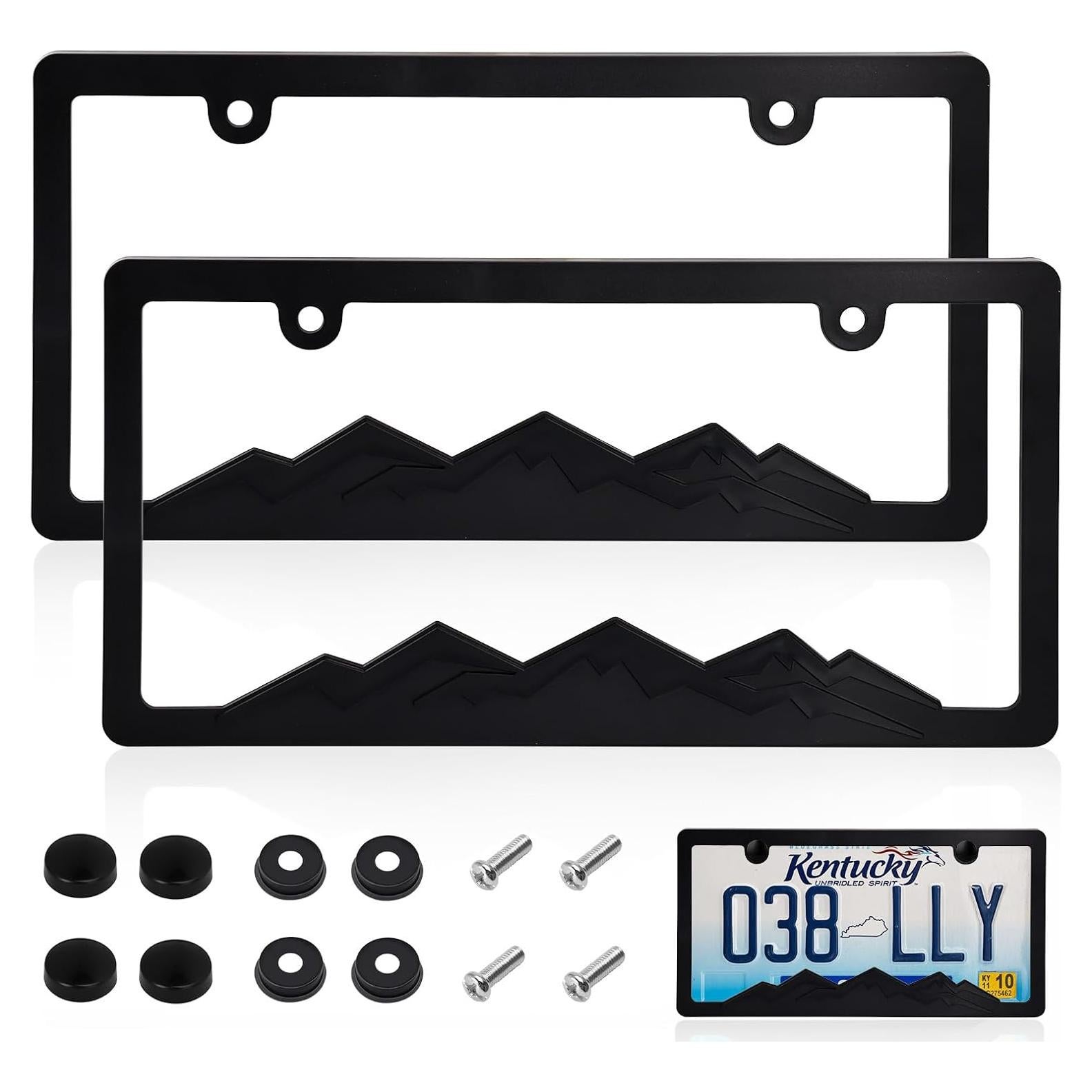 Marco de Placa de Licencia XCLPF Negro 17.78x0.76 cm