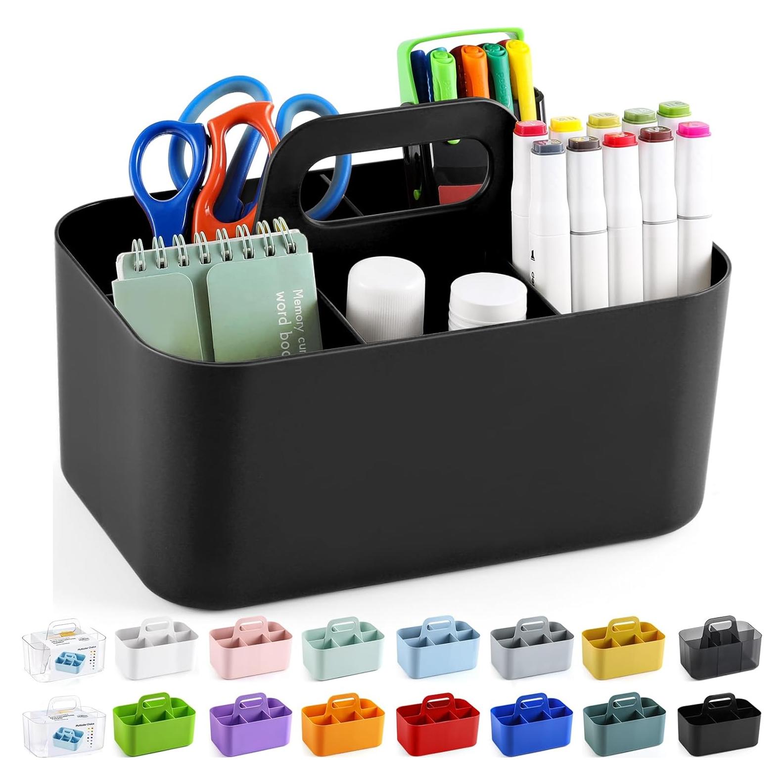 Organizador Caddy Multiusos AOZITA - Plástico Apilable Negro
