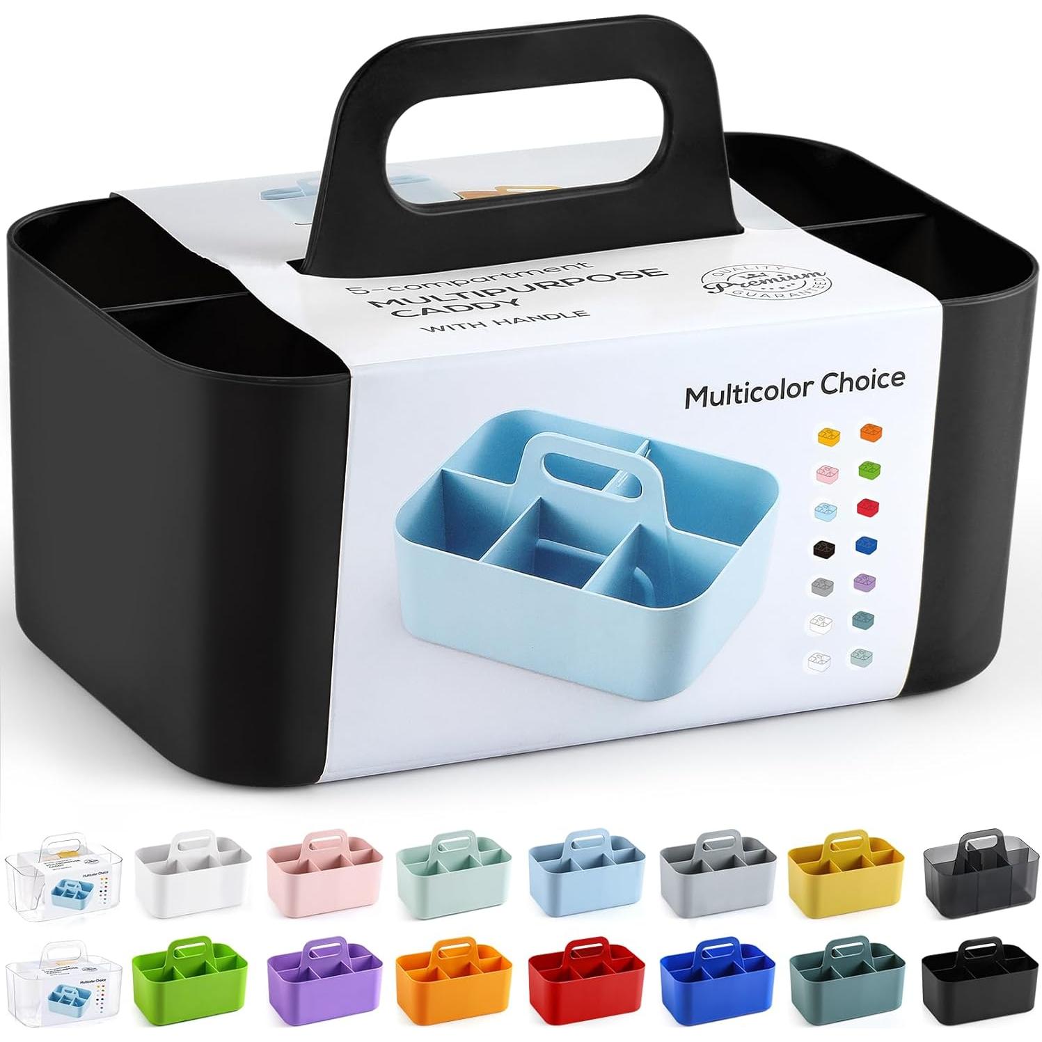 Organizador Caddy Multiusos AOZITA - Plástico Apilable Negro