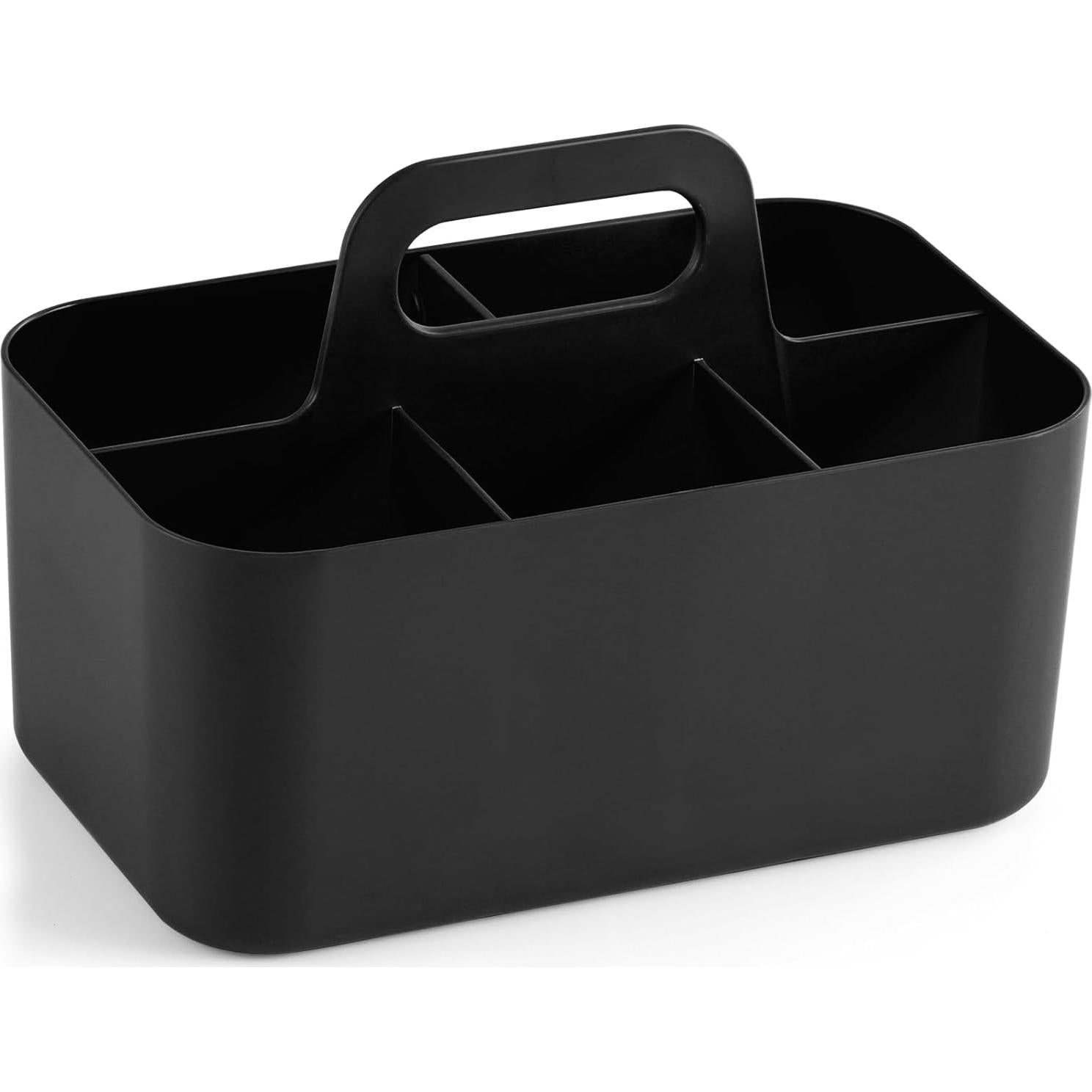 Organizador Caddy Multiusos AOZITA - Plástico Apilable Negro