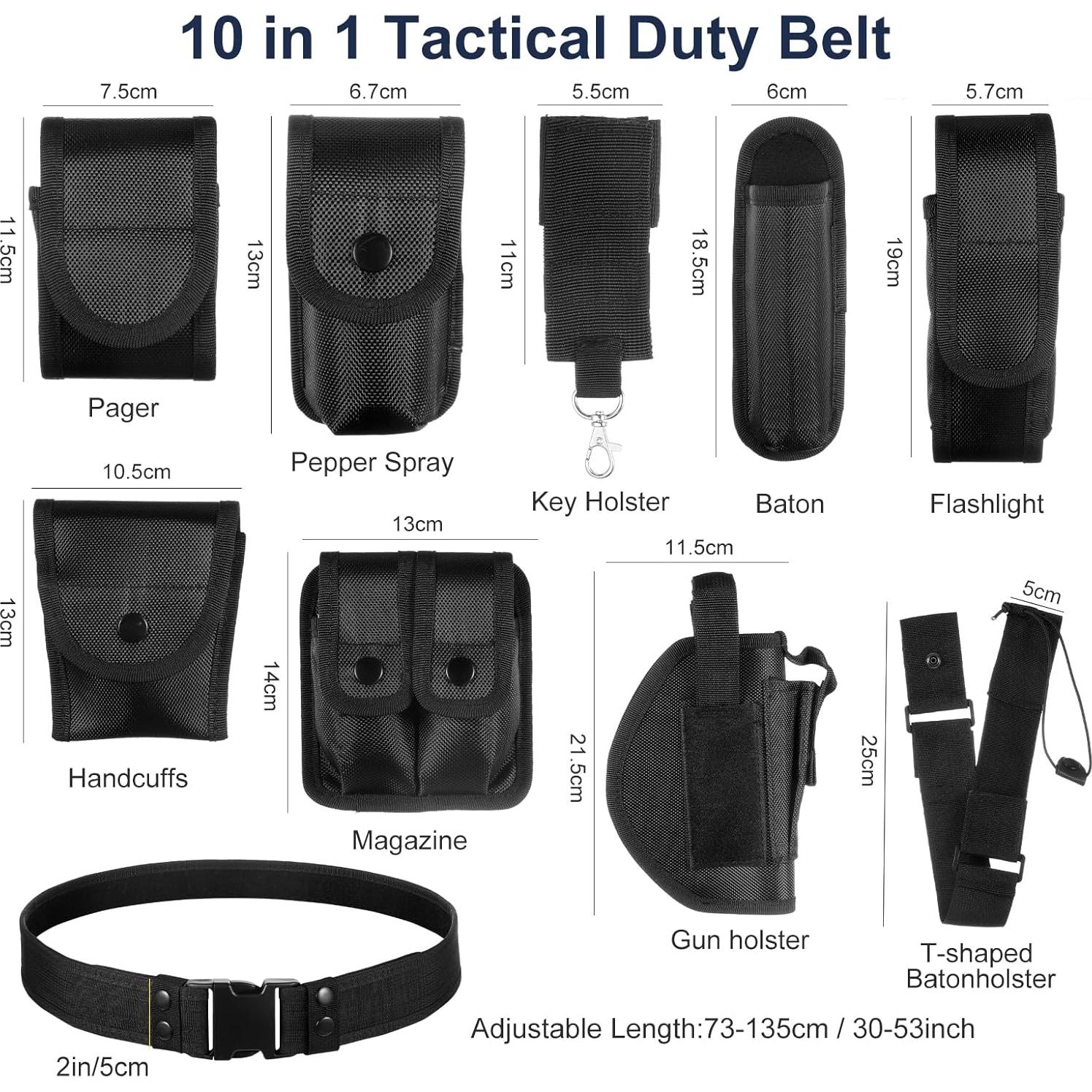 Cinturón Táctico Modular abcGoodefg 10 en 1 Negro 90-127 cm