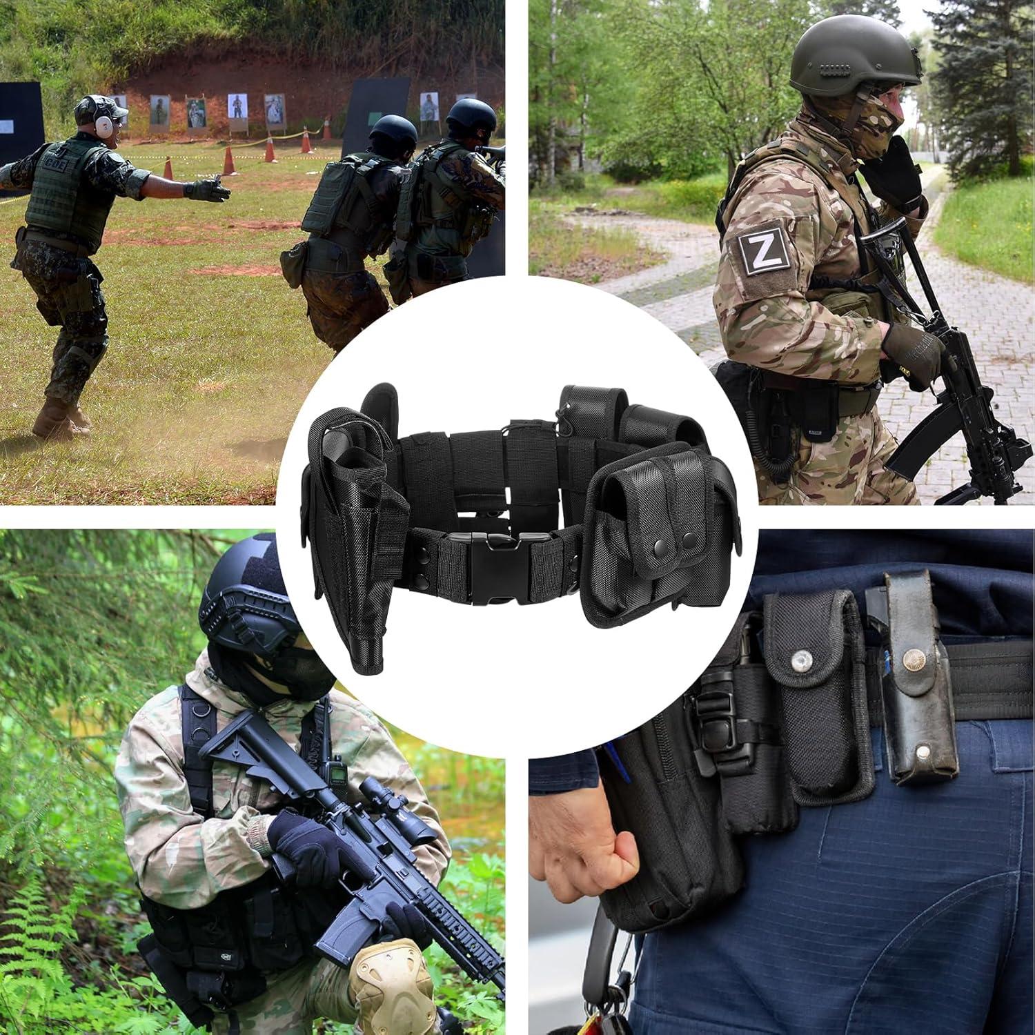 Cinturón Táctico Modular abcGoodefg 10 en 1 Negro 90-127 cm