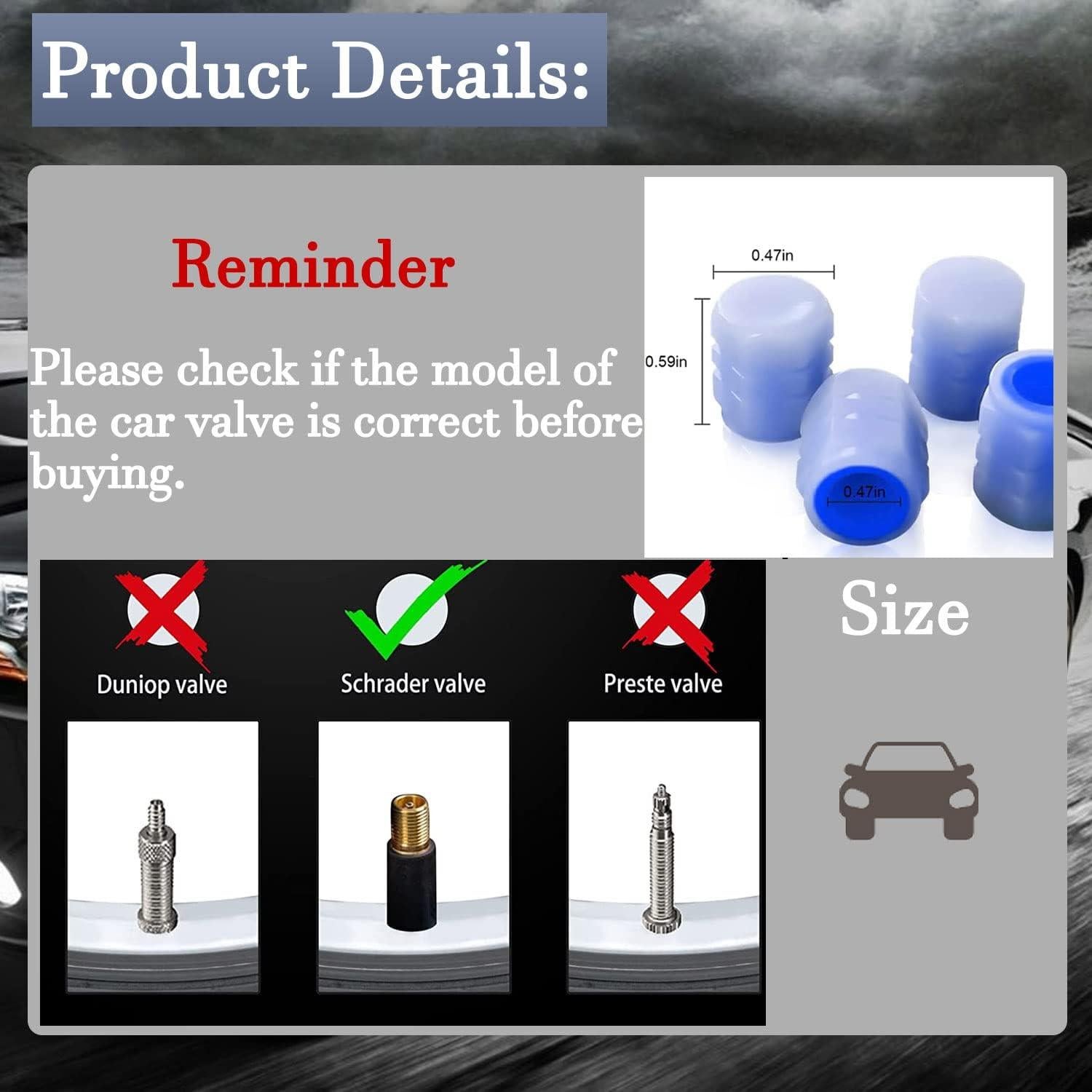 Tapas de Válvula Brillantes SISUJA - 20 Piezas Universales