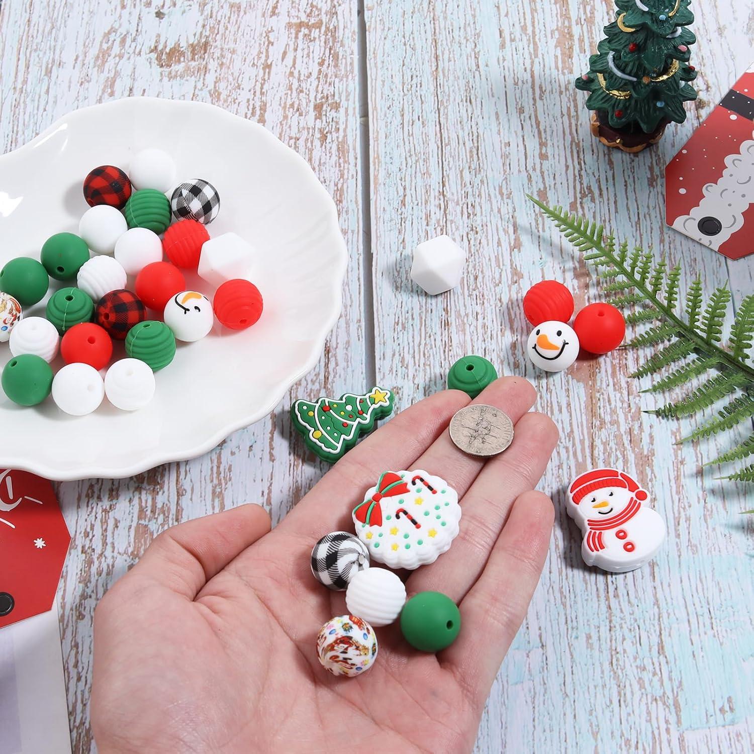 50 Perlas de Silicona 15mm Chuyau para Manualidades DIY