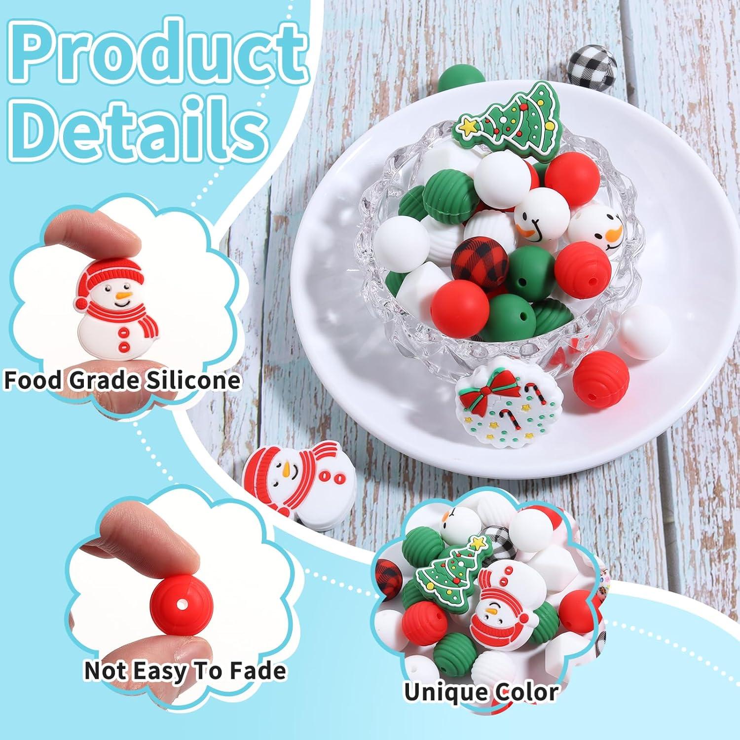 50 Perlas de Silicona 15mm Chuyau para Manualidades DIY