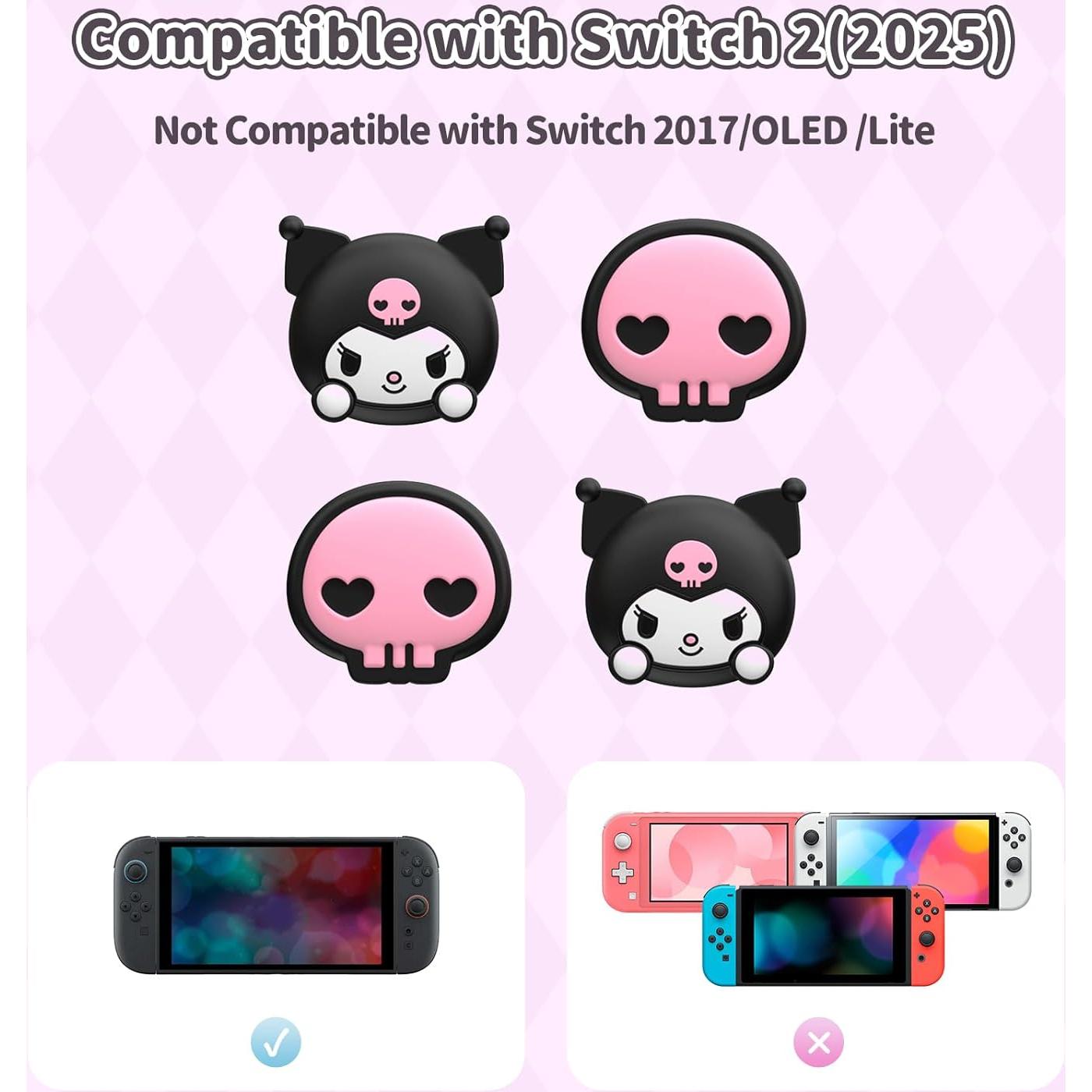 Tapas de agarre de pulgar Kuitmor para Nintendo Switch 2 - 4 Piezas