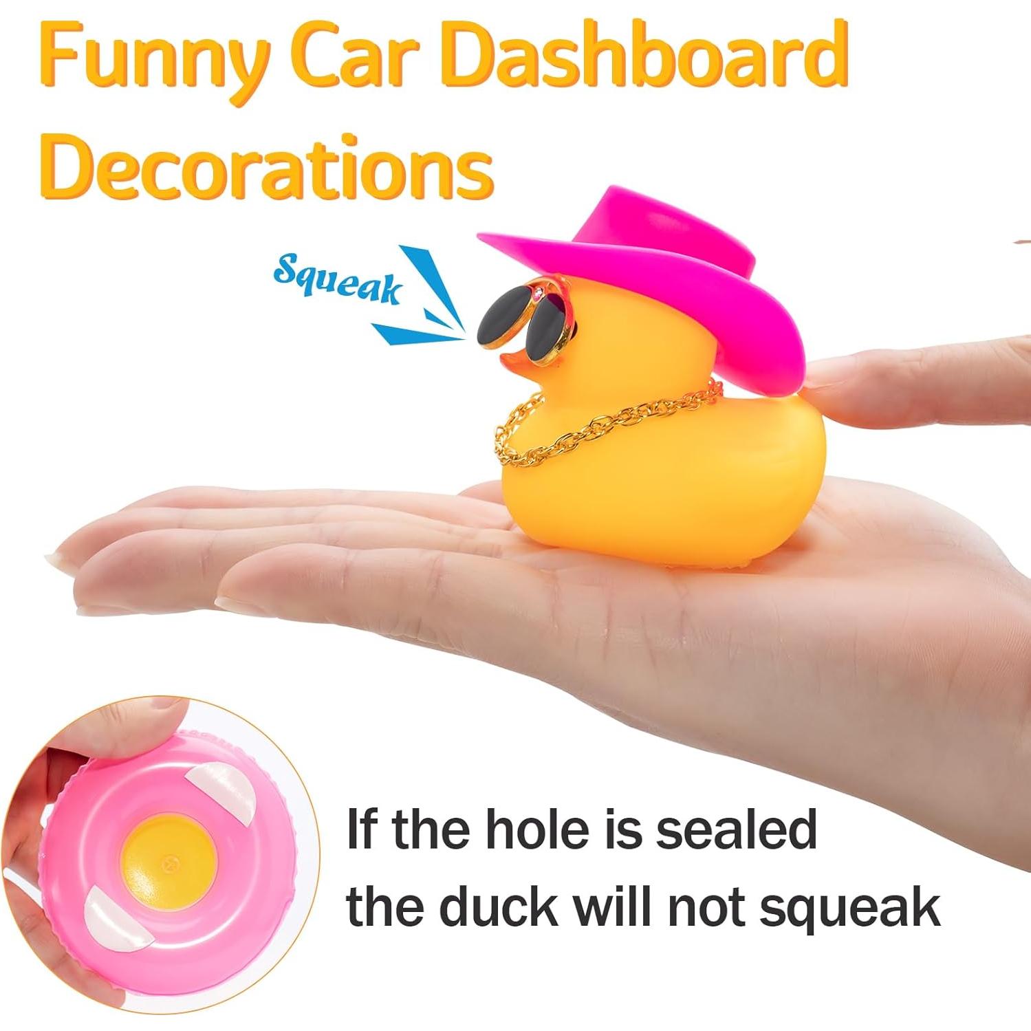 Accesorios de Coche Patos de Goma Rosa Wonuu - Decoración Divertida