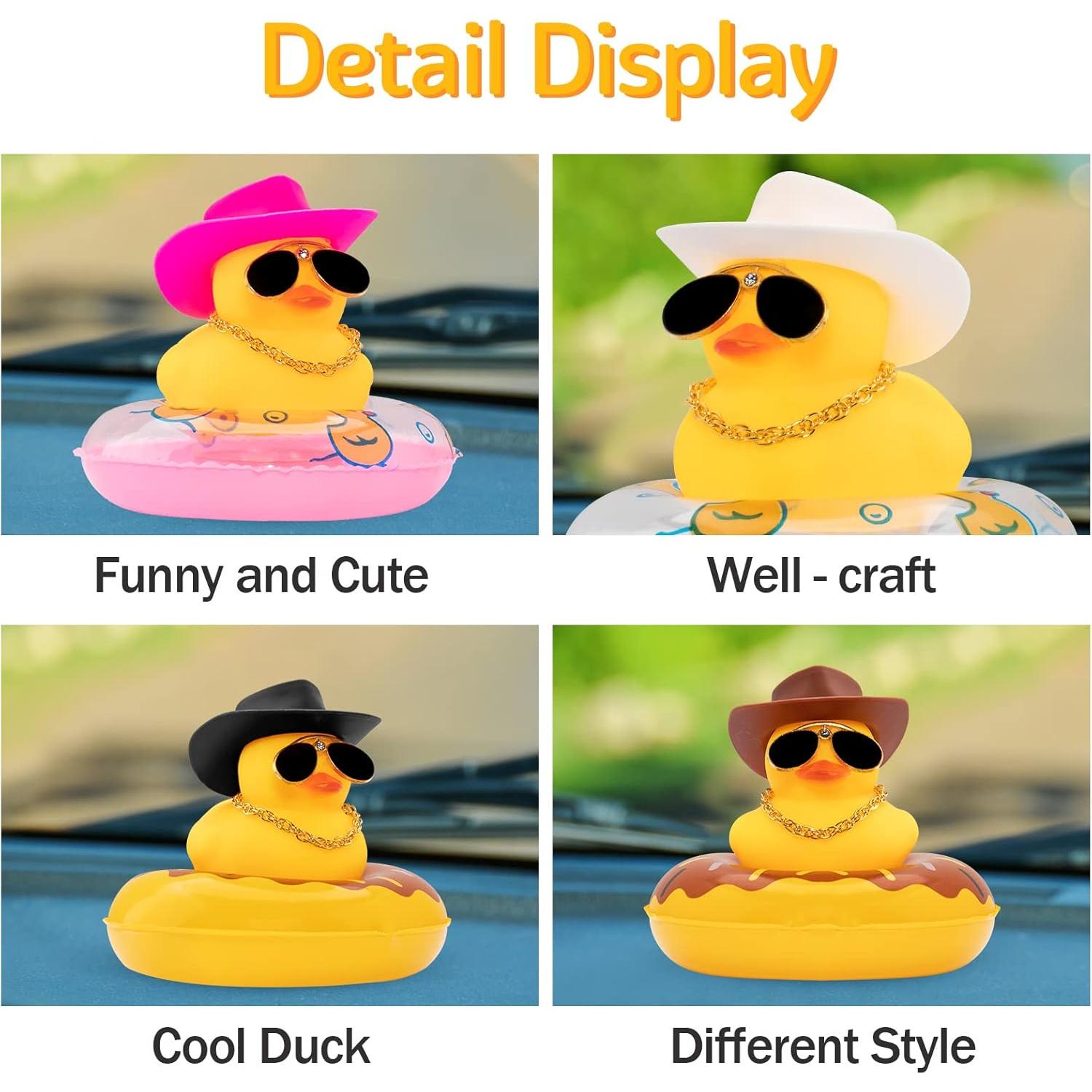 Accesorios de Coche Patos de Goma Rosa Wonuu - Decoración Divertida