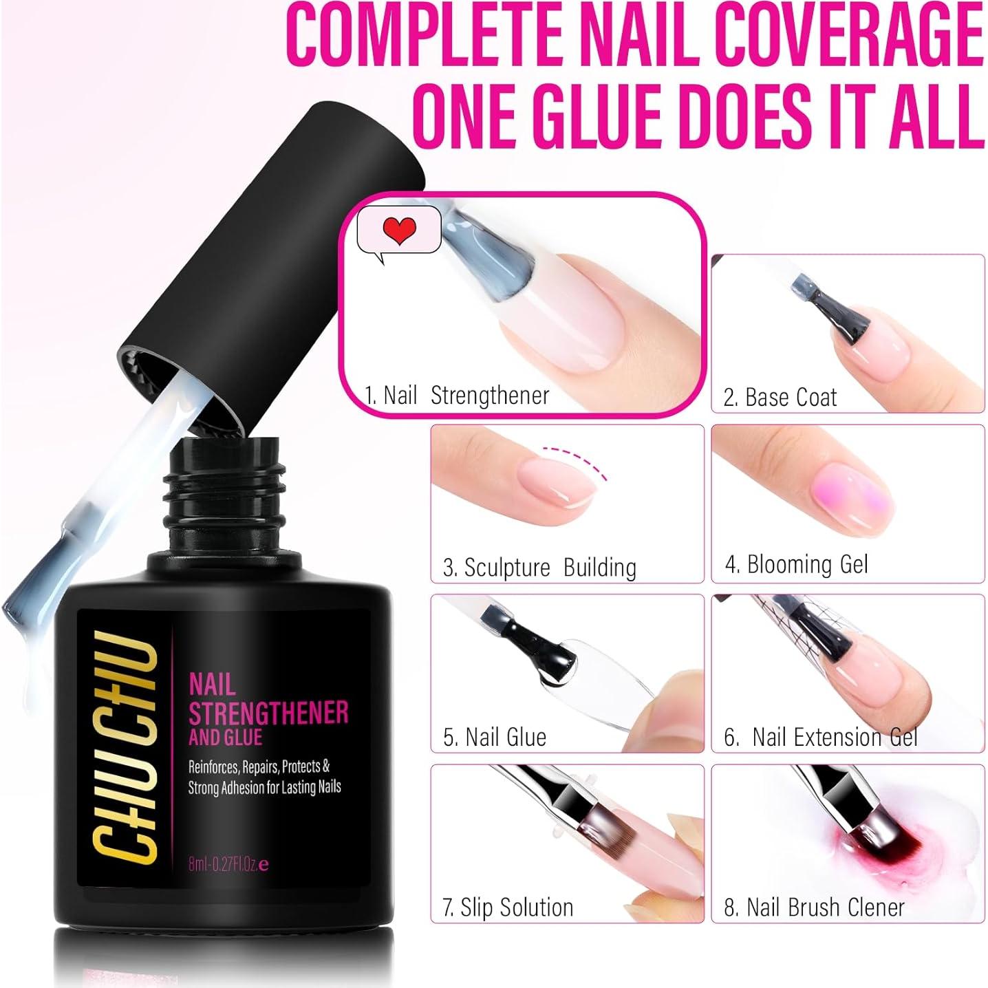 CHUCHU Endurecedor de Uñas Blanco Lechoso 90g - Tratamiento UV