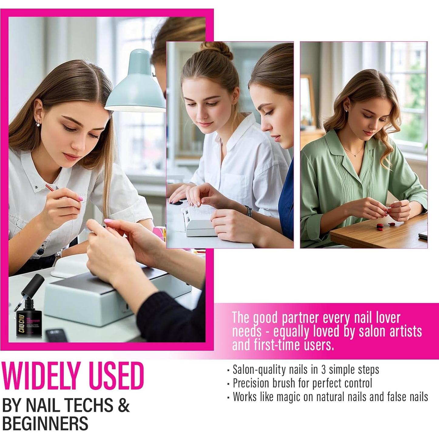 CHUCHU Endurecedor de Uñas Blanco Lechoso 90g - Tratamiento UV