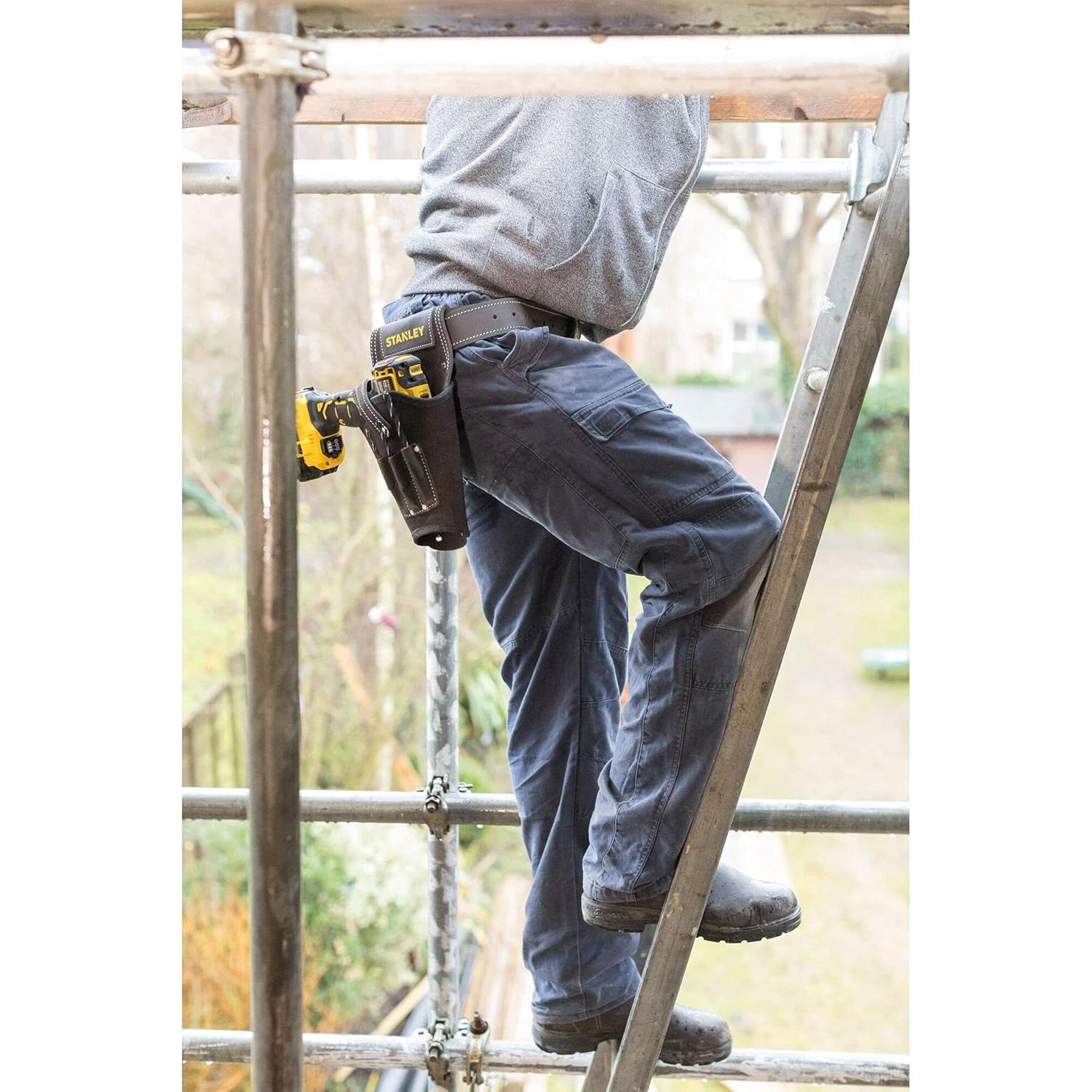 Funda de Taladro de Cuero STANLEY - Talla Única - Negro