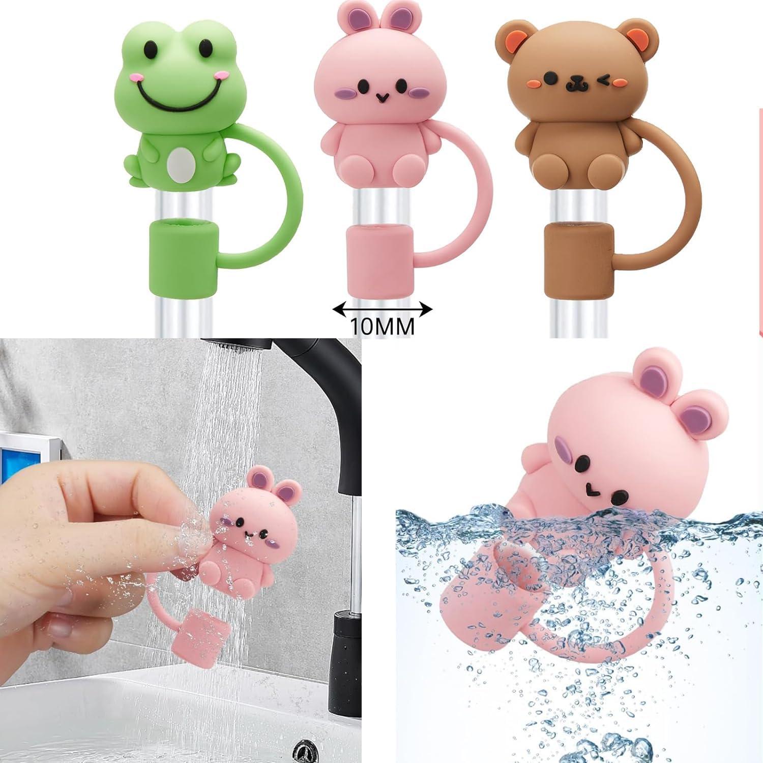 Cubiertas de Popote de Silicona Haungry 6 Piezas para Taza Stanley