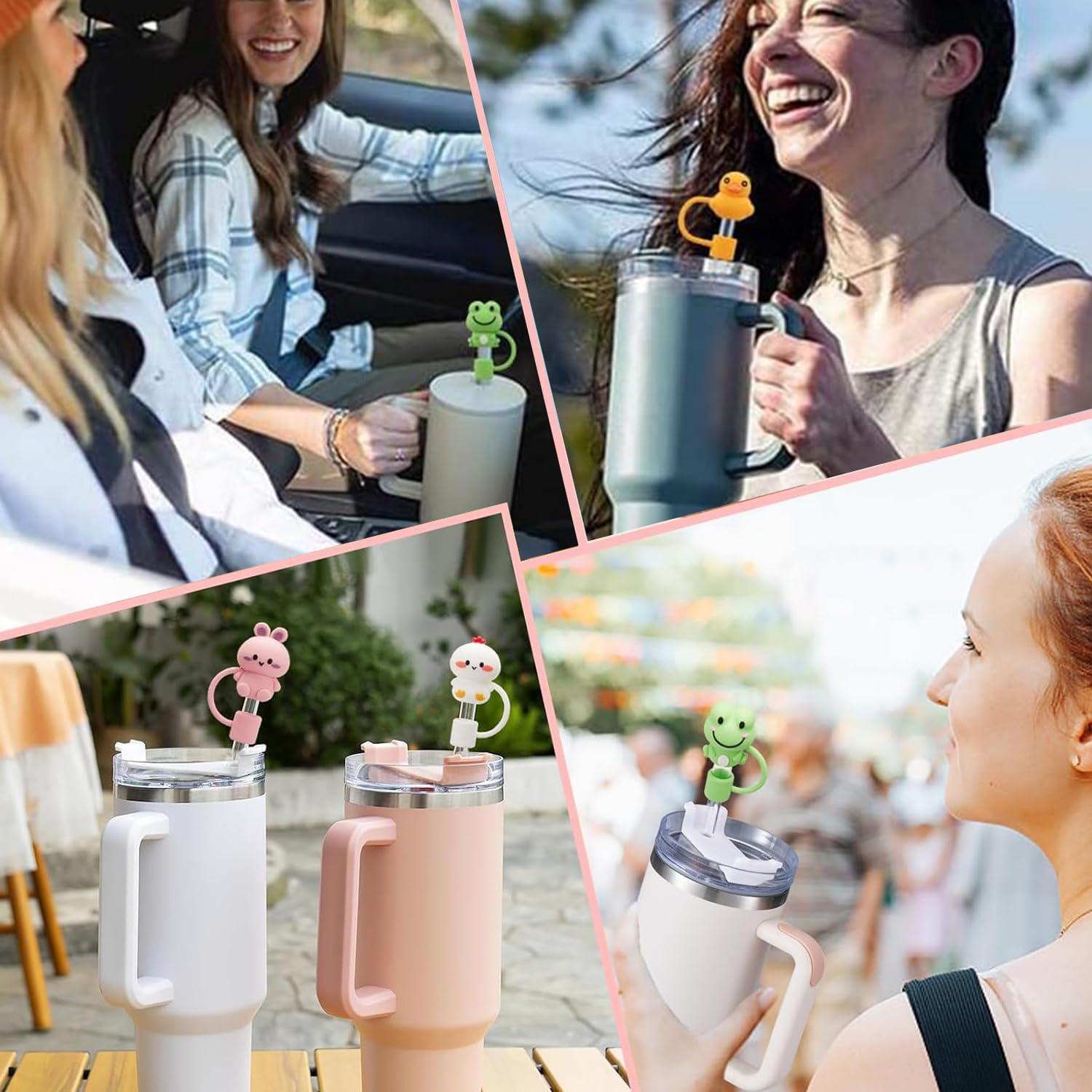 Cubiertas de Popote de Silicona Haungry 6 Piezas para Taza Stanley