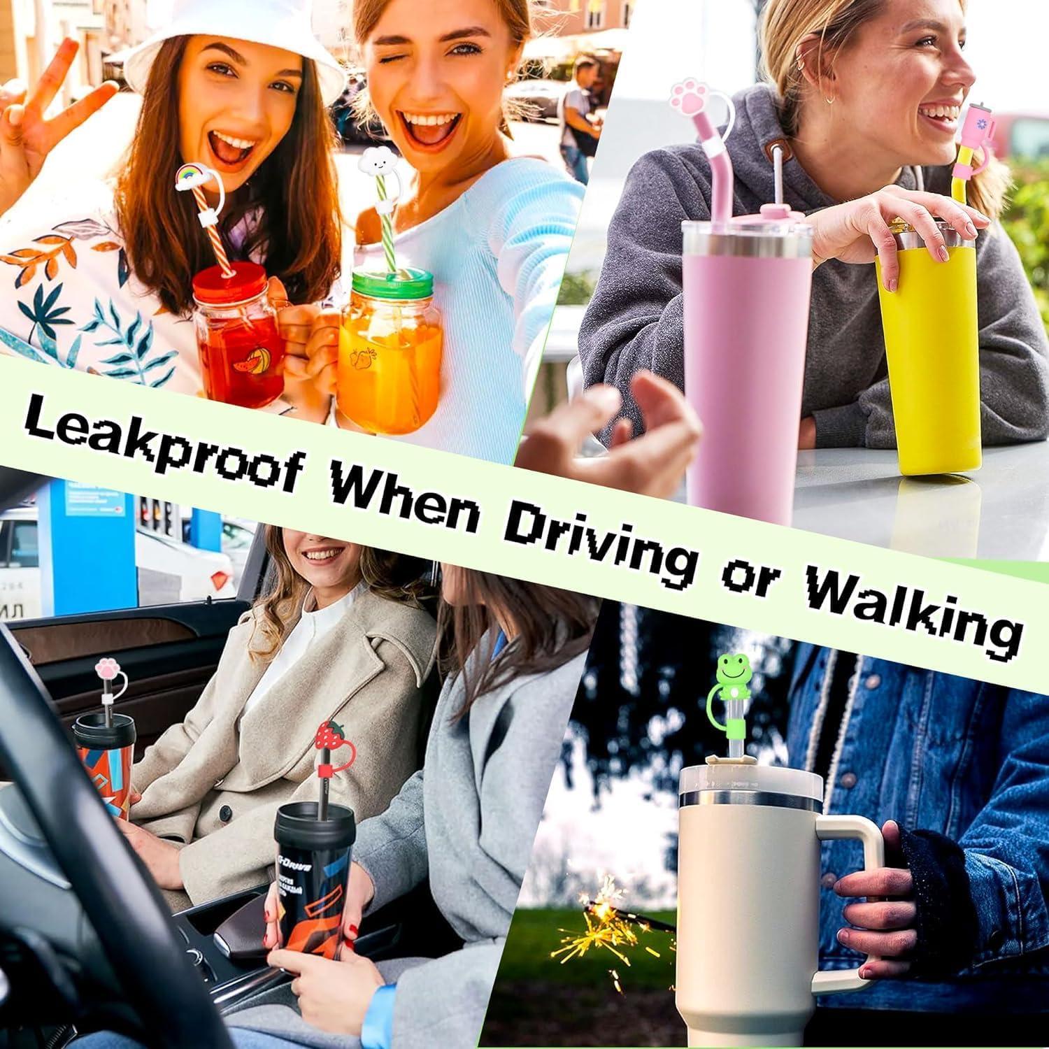 Cubiertas de Popote de Silicona Haungry 6 Piezas para Taza Stanley