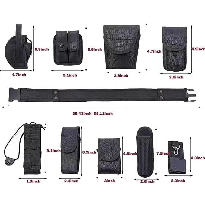 Cinturón Táctico Multifuncional Ltvystore 80-140 cm Negro