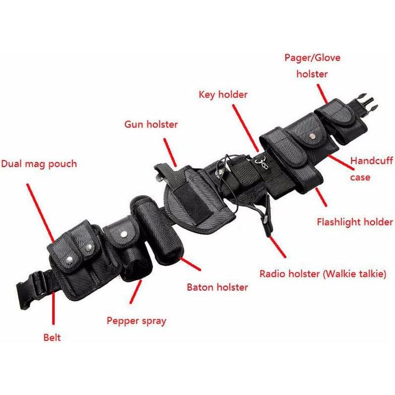 Cinturón Táctico Multifuncional Ltvystore 80-140 cm Negro