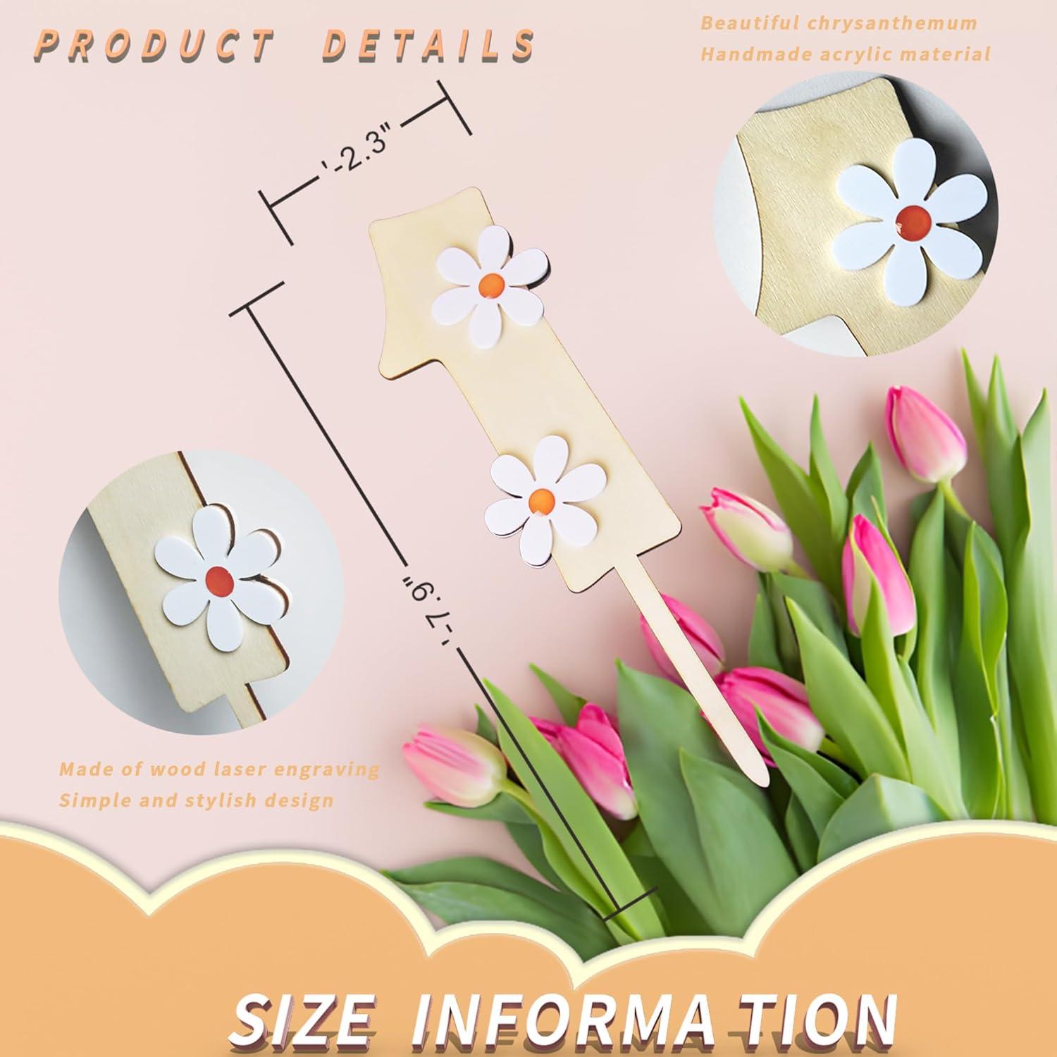 One Daisy Cake Topper - 1st Birthday Girl Decoration, Wooden Daisy Topper, Groovy One Decorations, Wildflower Topper (1st birthday)