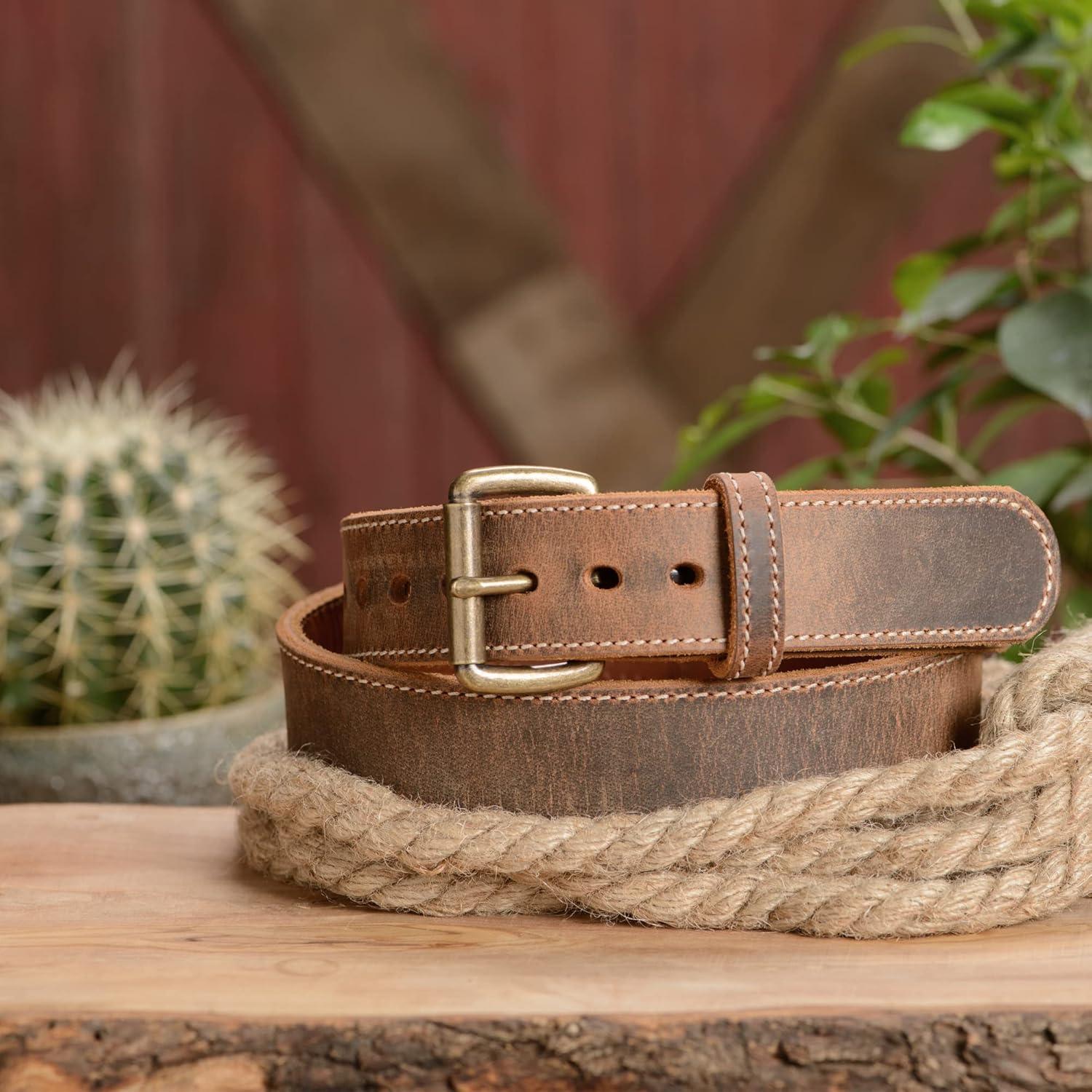 Cinturón Bullhide de cuero para hombres 1.5" ancho resistente