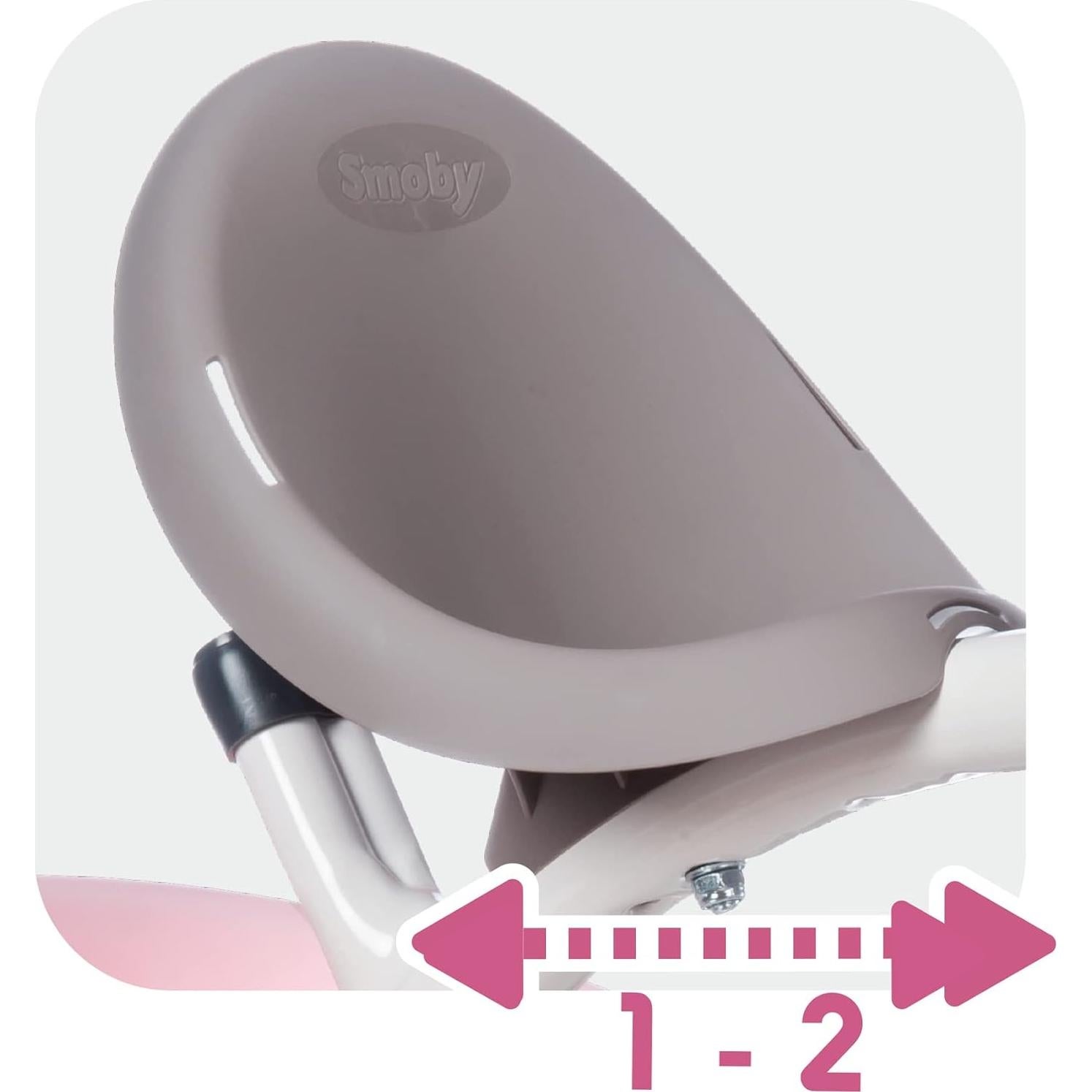 Cochecito Triciclo Smoby Baby Balade Rosa 10 meses a 3 años