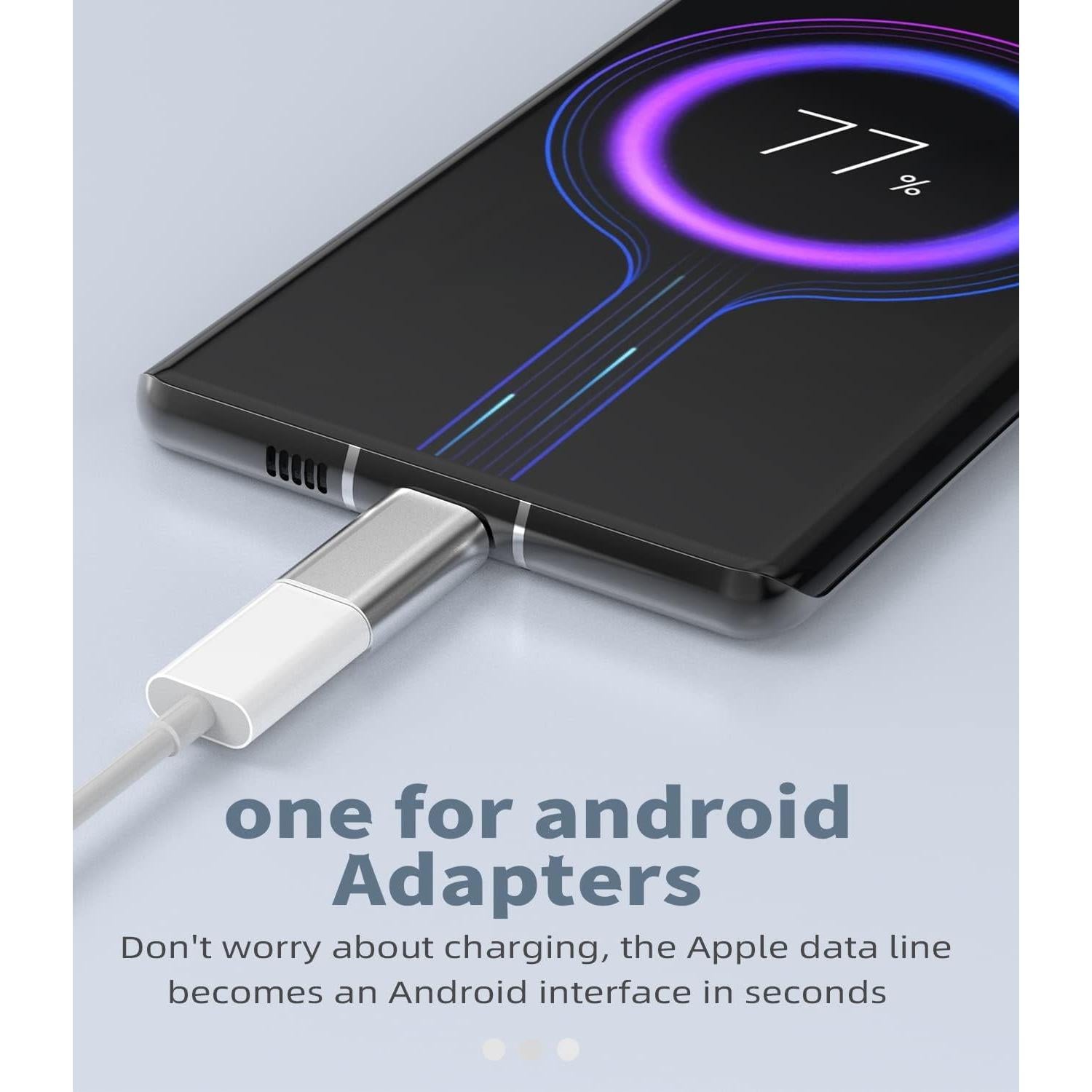 Adaptador Lightning Femenino a Micro USB Masculino 3Pack - HOYULLI