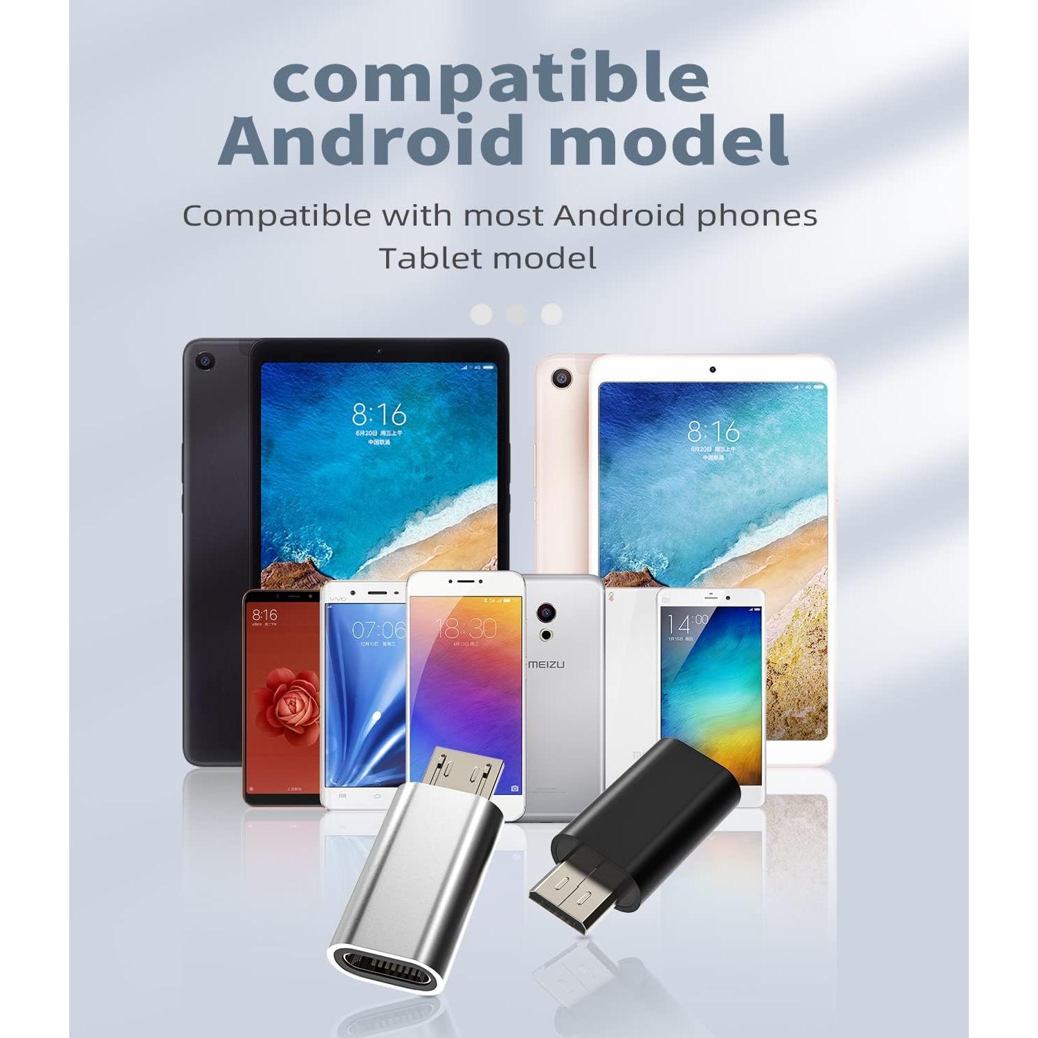 Adaptador Lightning Femenino a Micro USB Masculino 3Pack - HOYULLI