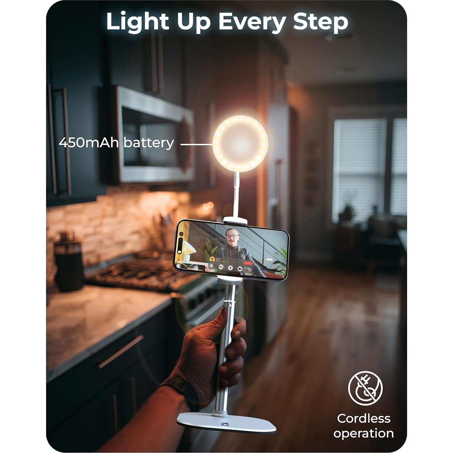 Soporte para Teléfono con Luz LED ChatStand Halo 9-14"