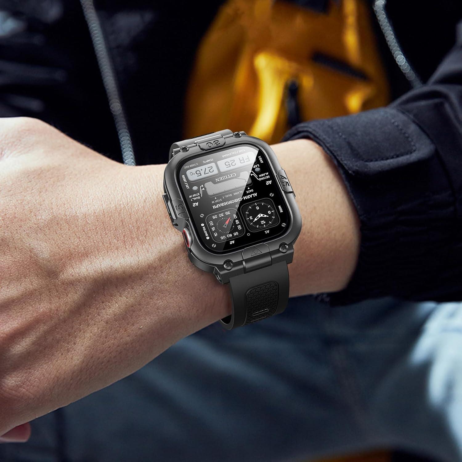 Funda Impermeable Dsytom para Apple Watch 40mm Negra con Protector