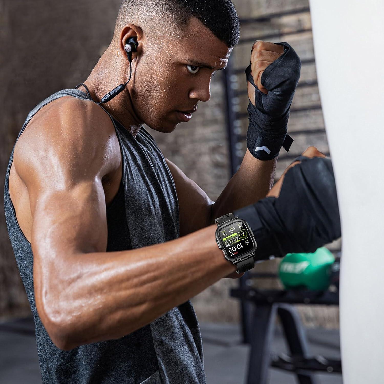 Funda Impermeable Dsytom para Apple Watch 40mm Negra con Protector