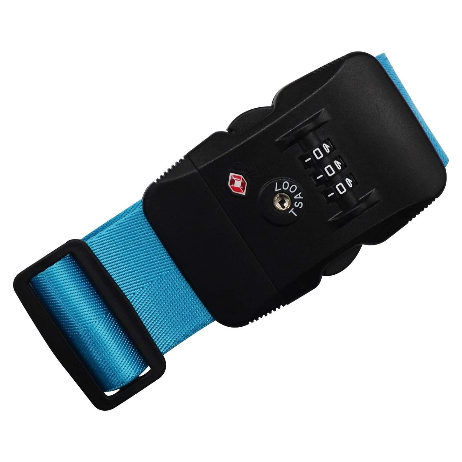 Correa de Equipaje Ajustable AssemHome Azul 90-180 cm TSA