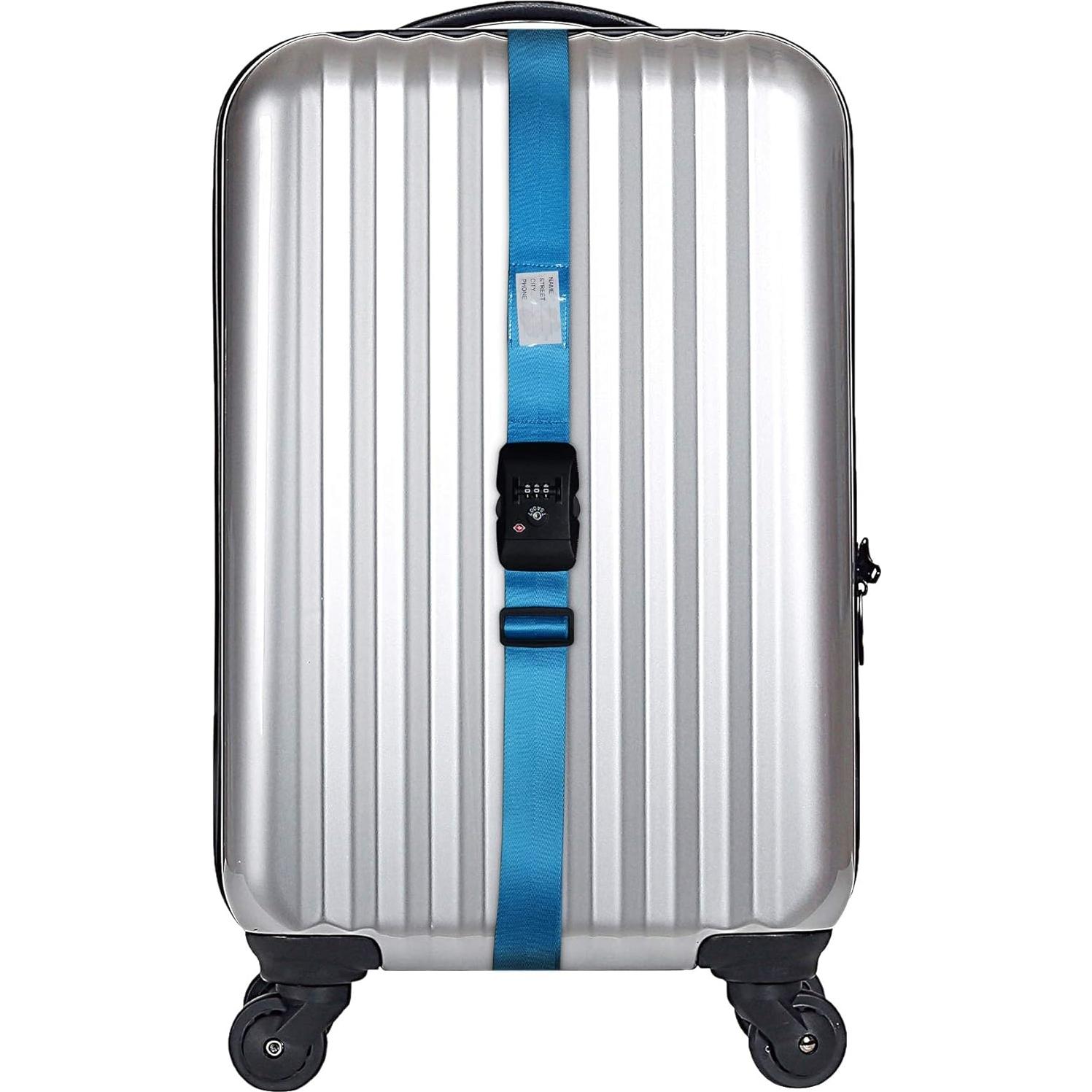 Correa de Equipaje Ajustable AssemHome Azul 90-180 cm TSA