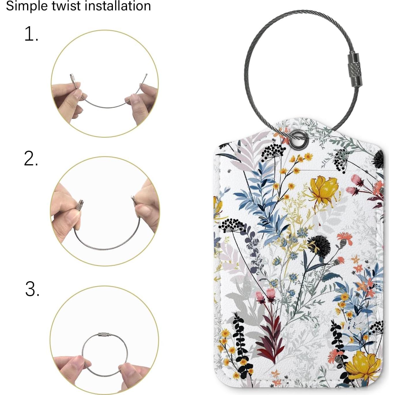 Etiquetas de Equipaje ZFQ Retro Vintage - Paquete de 2, 40.8g