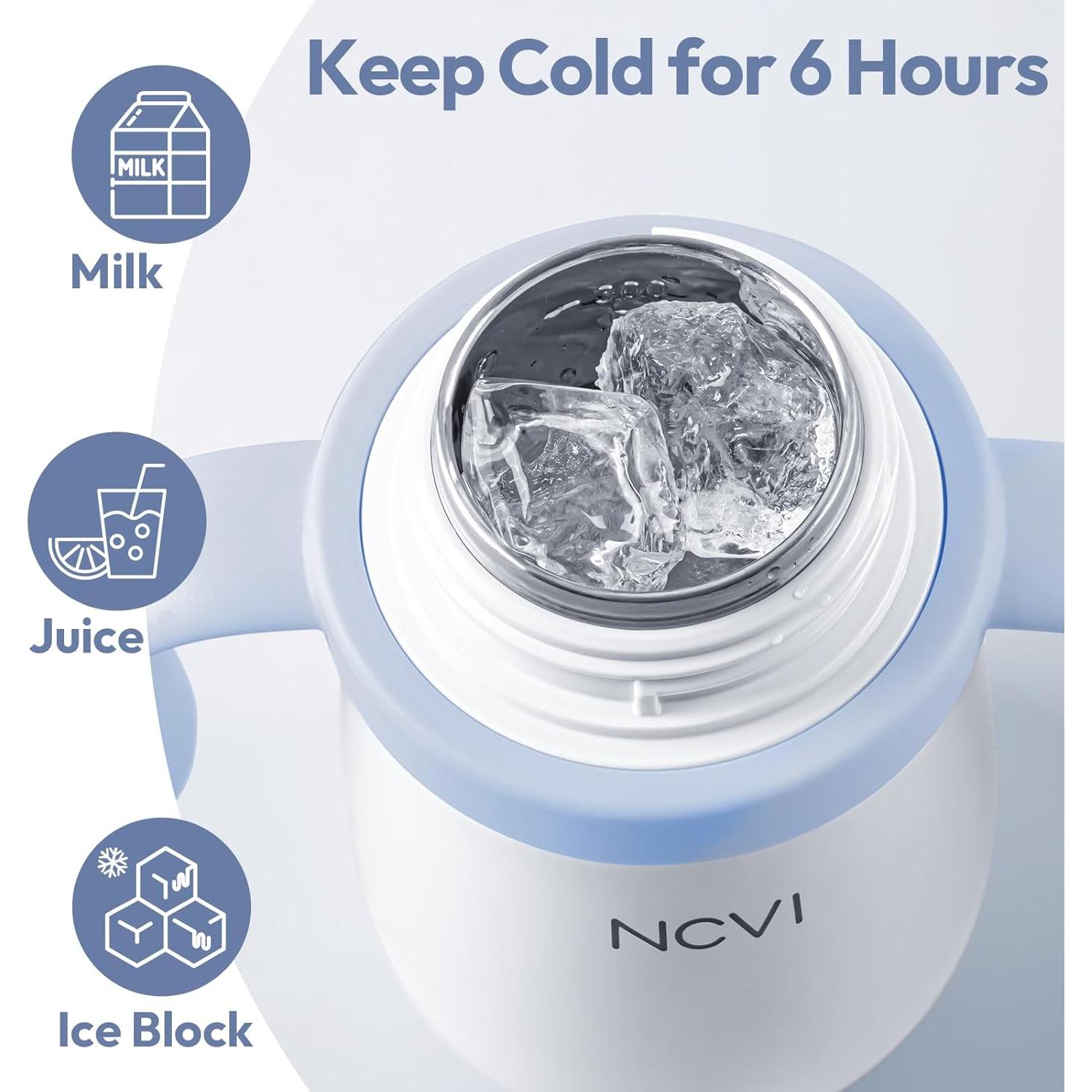 Taza de Acero Inoxidable NCVI para Niños 295ml, Aislada y a Prueba de Derrames