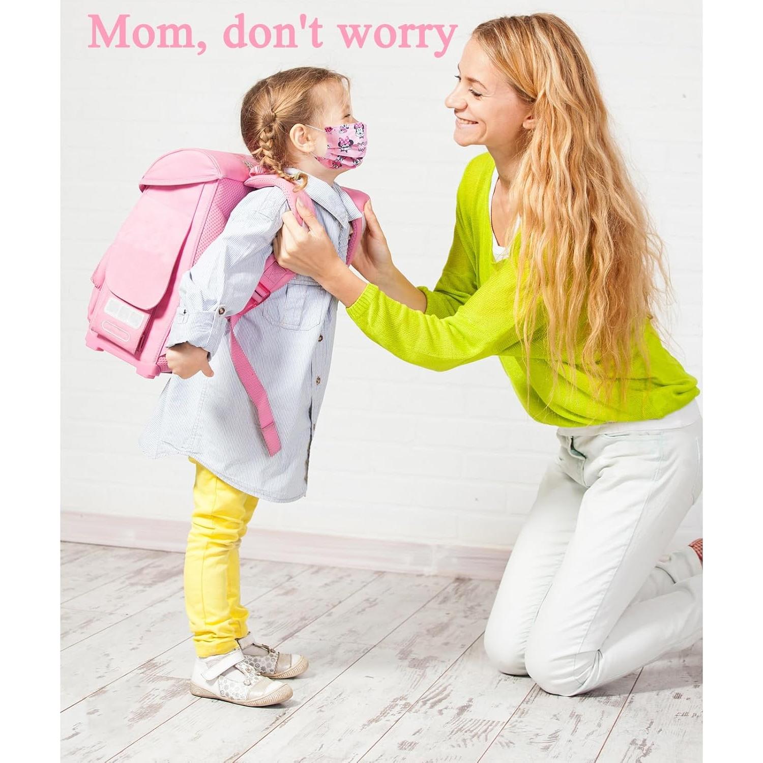 Mascarillas desechables para niños DUASTAR 50 piezas 3 capas