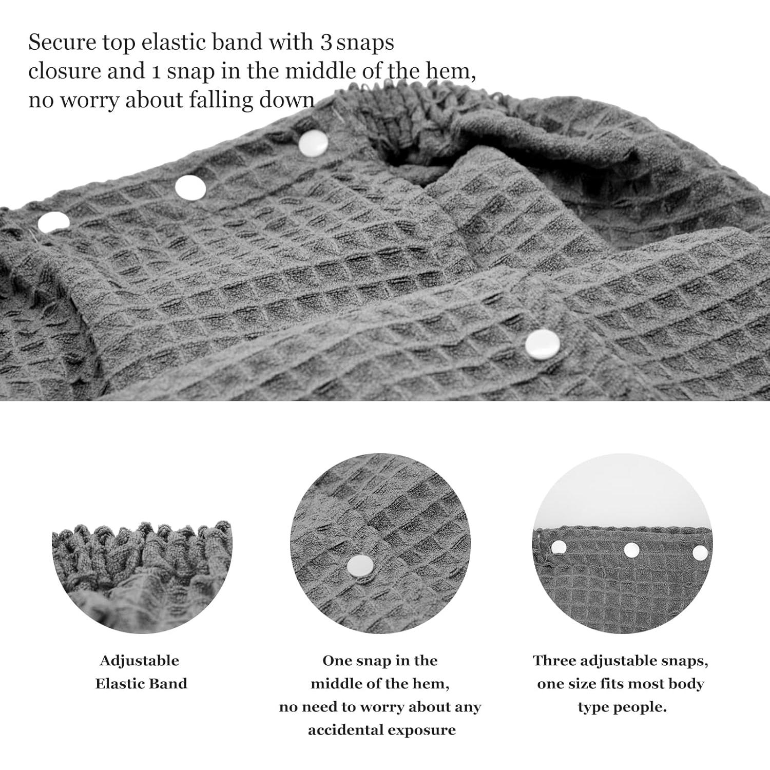 Juego de Toallas de Baño y Cabello TOCOHO Microfibra Waffle