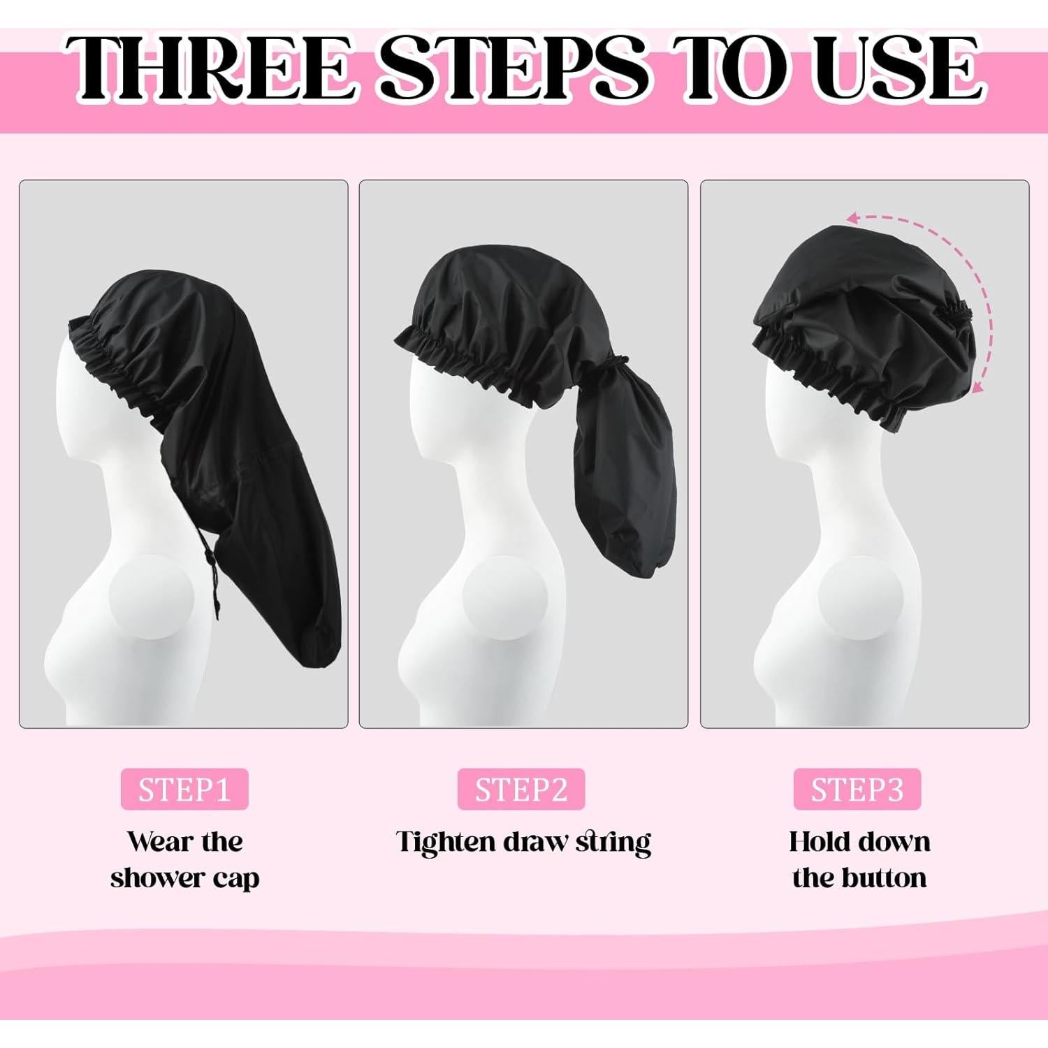 Gorro de Ducha Extra Grande Abeillo para Trenzas y Dreadlocks