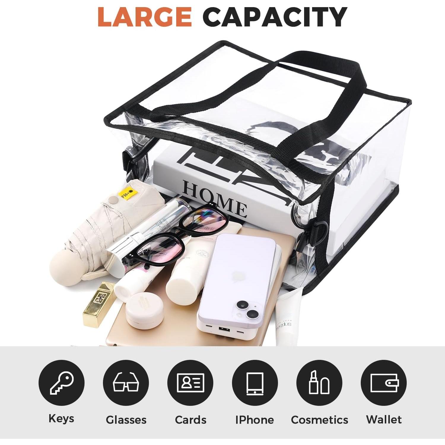 Bolsa Transparente Bagail Aprobada para Estadio 30x30x15 cm