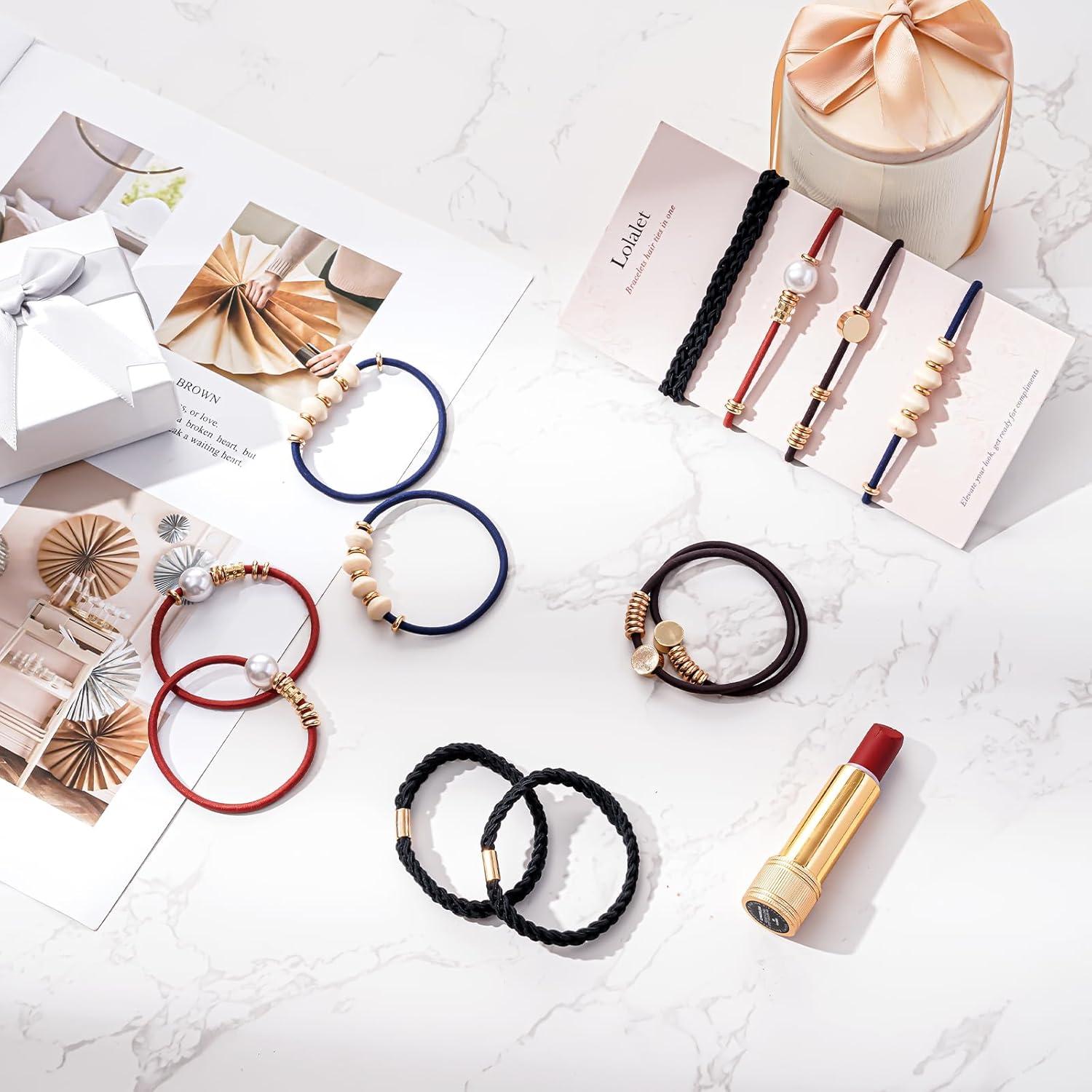 Lazos de Pelo Boho Lolalet - 12 Pcs, Elásticos Suaves para Cabello