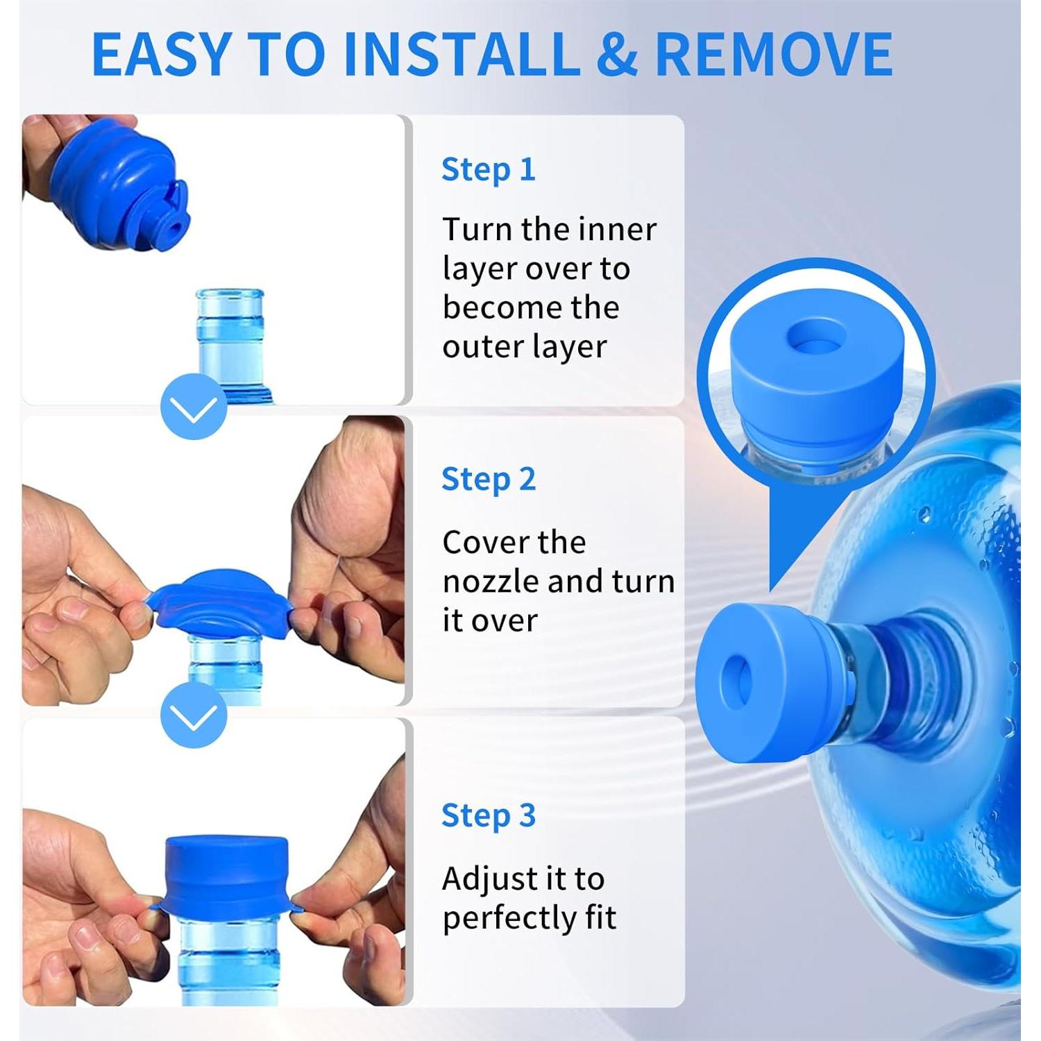 Tapa de Jarra de Agua SEVCHY 55mm Silicona Reutilizable - 3 Piezas