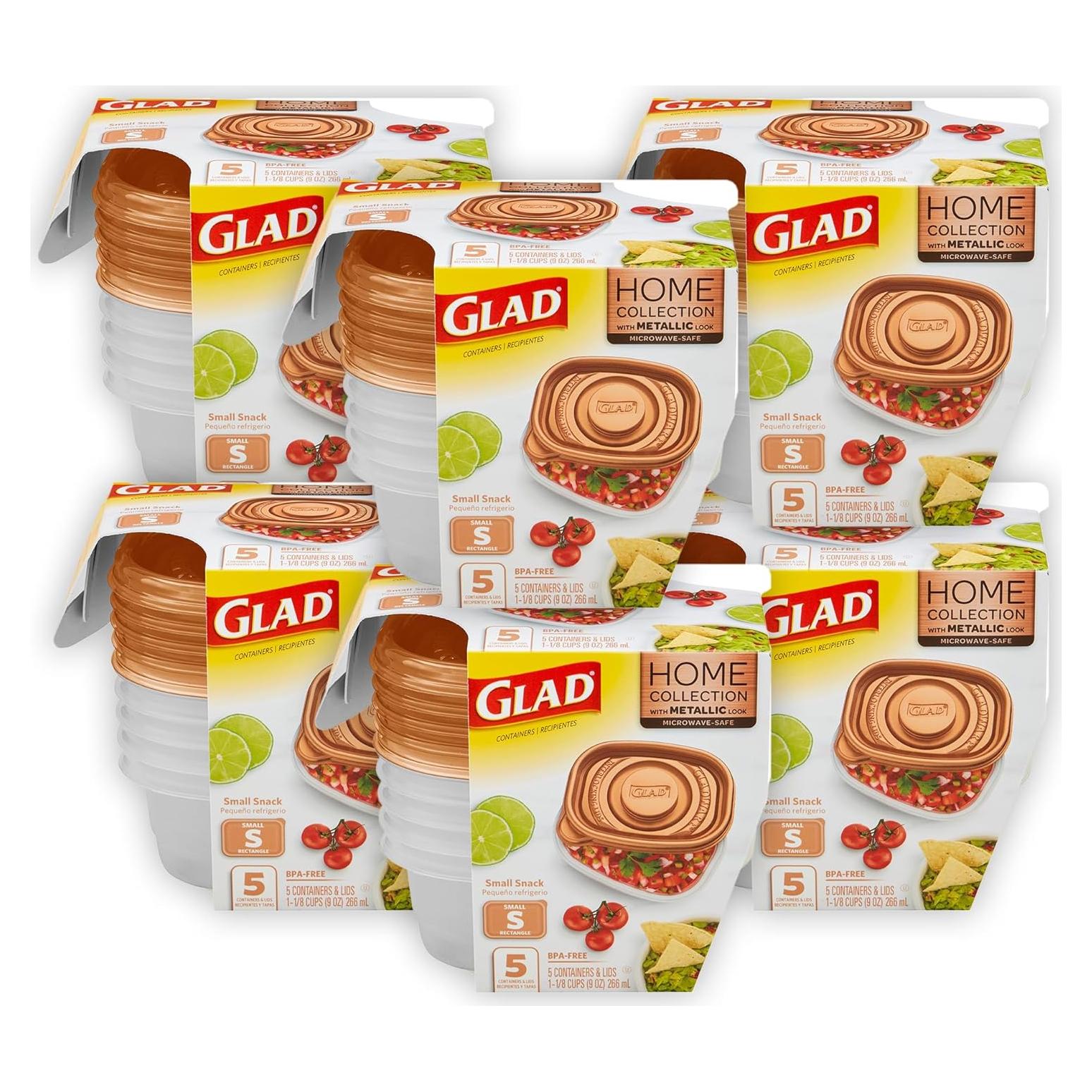 Contenedores de Almacenamiento GladWare Home 9 oz Set 6 Piezas