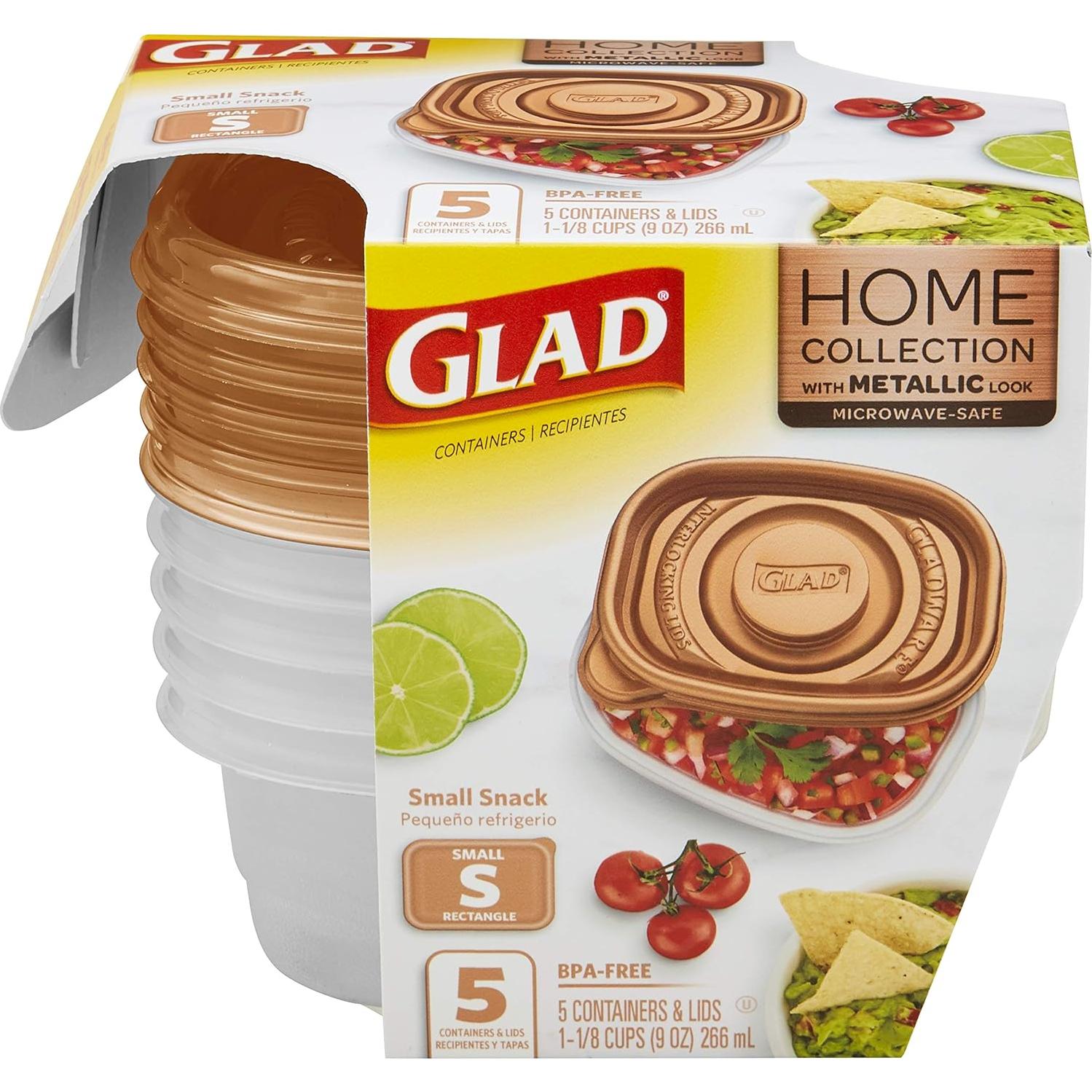 Contenedores de Almacenamiento GladWare Home 9 oz Set 6 Piezas